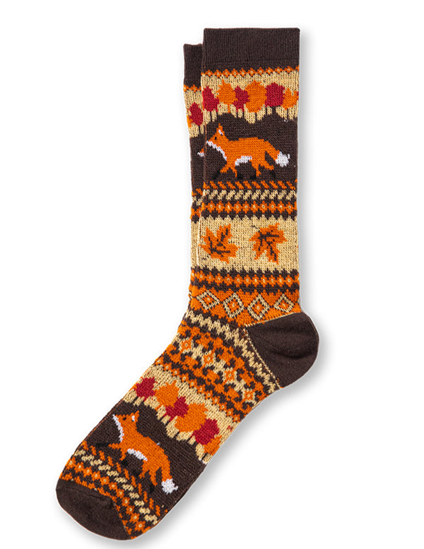 The Fox and the Foliage Socks