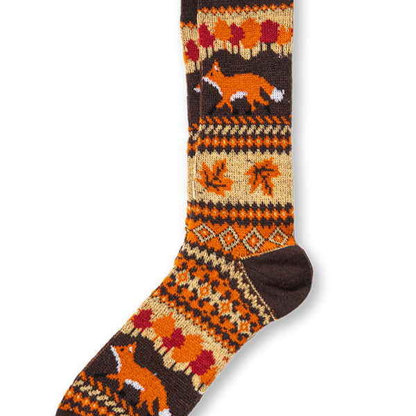 KJP The Fox and the Foliage Fall Fair Isle Knit Socks – Kiel James