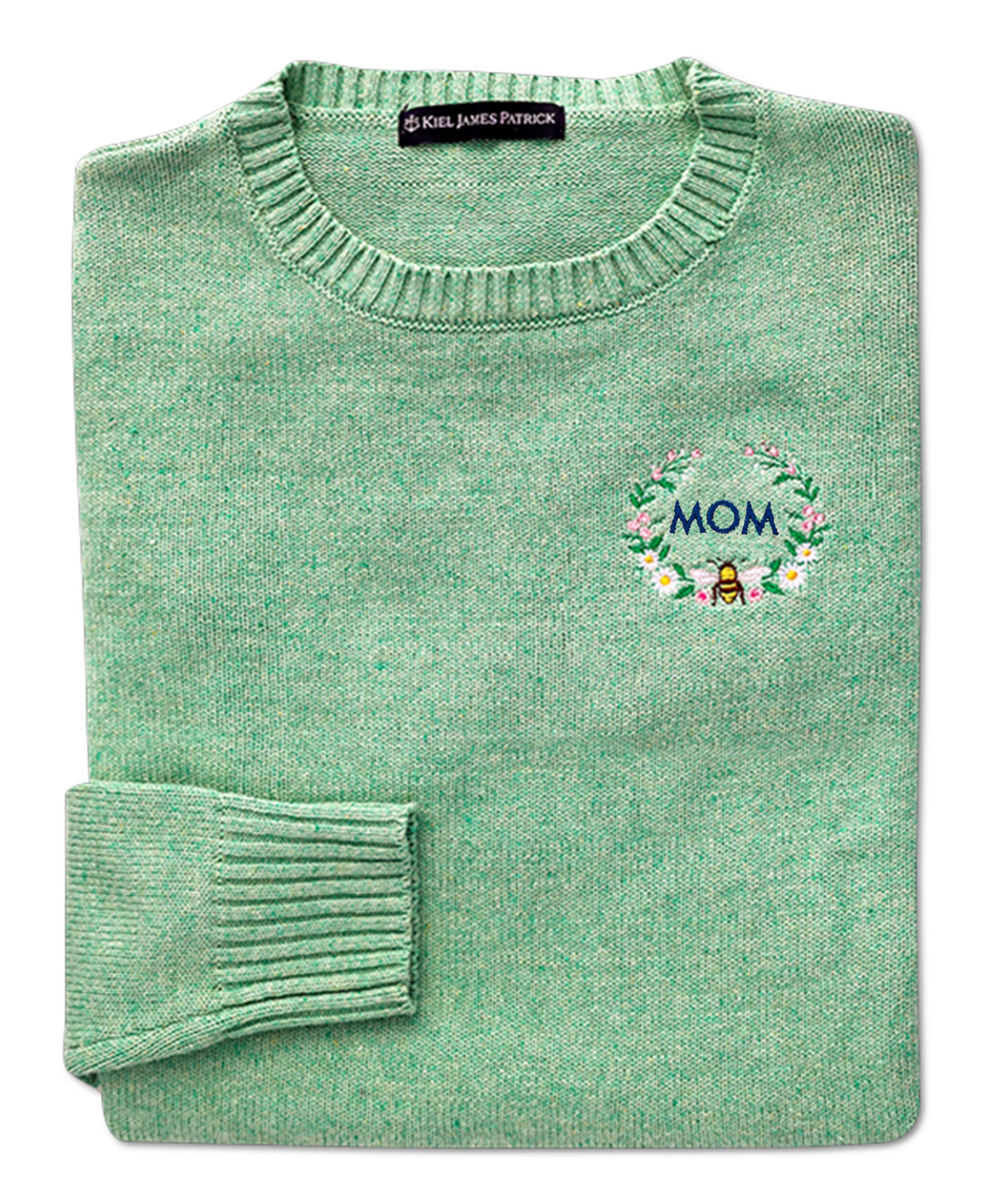 Garden Bee Embroidered Monogram Sweater