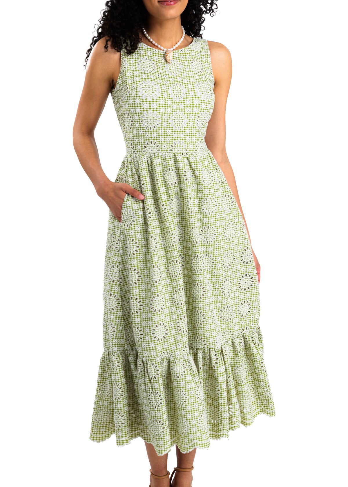 Garden Lattice Eyelet Dress