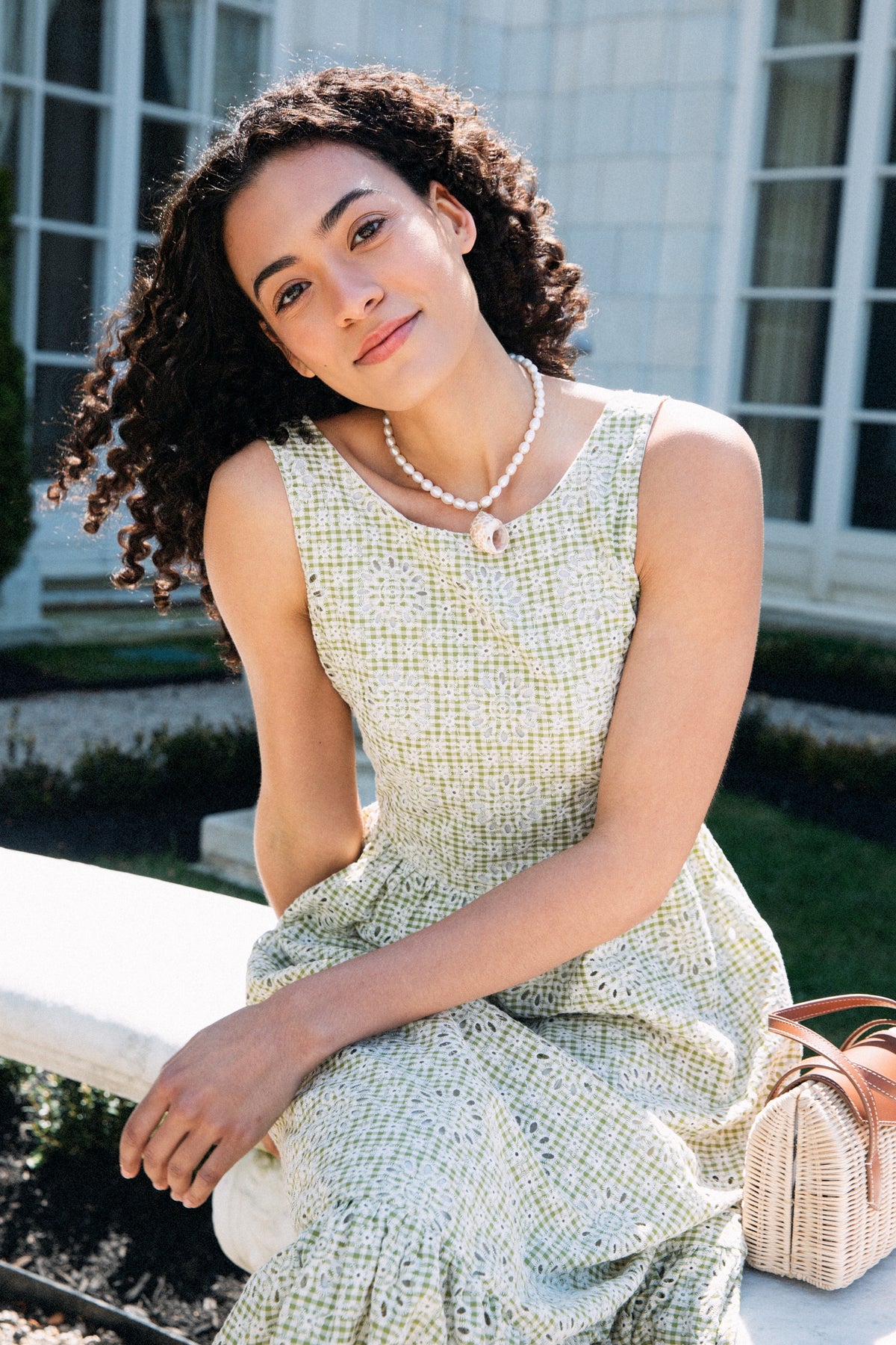 Garden Lattice Eyelet Dress
