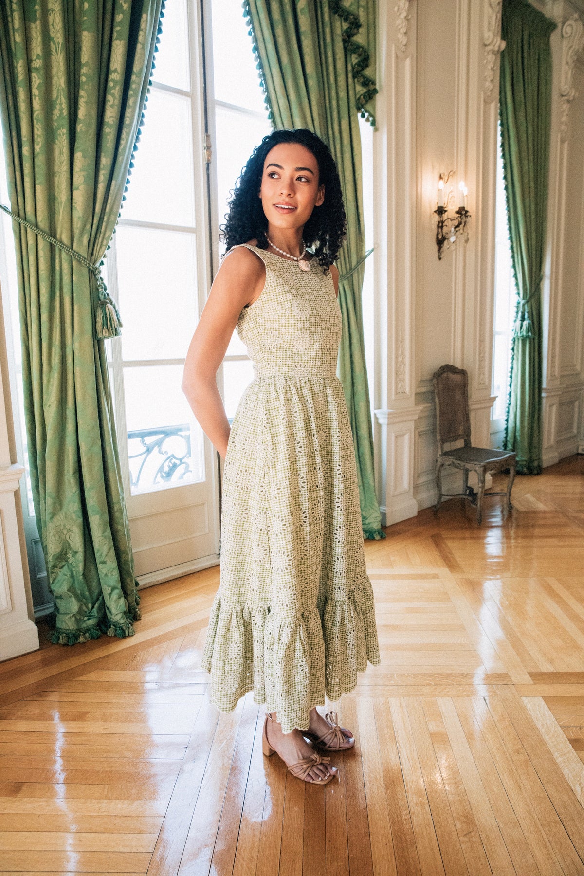 Garden Lattice Eyelet Dress