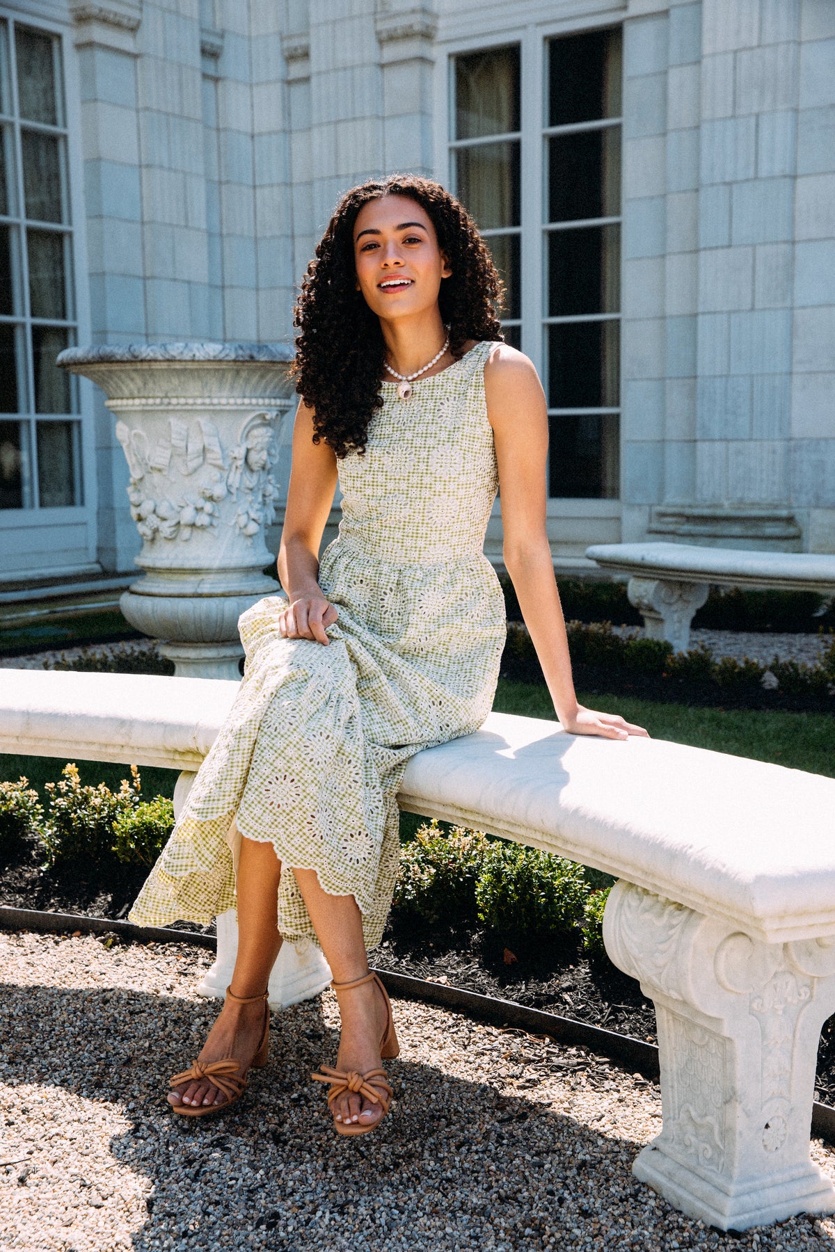 Garden Lattice Eyelet Dress