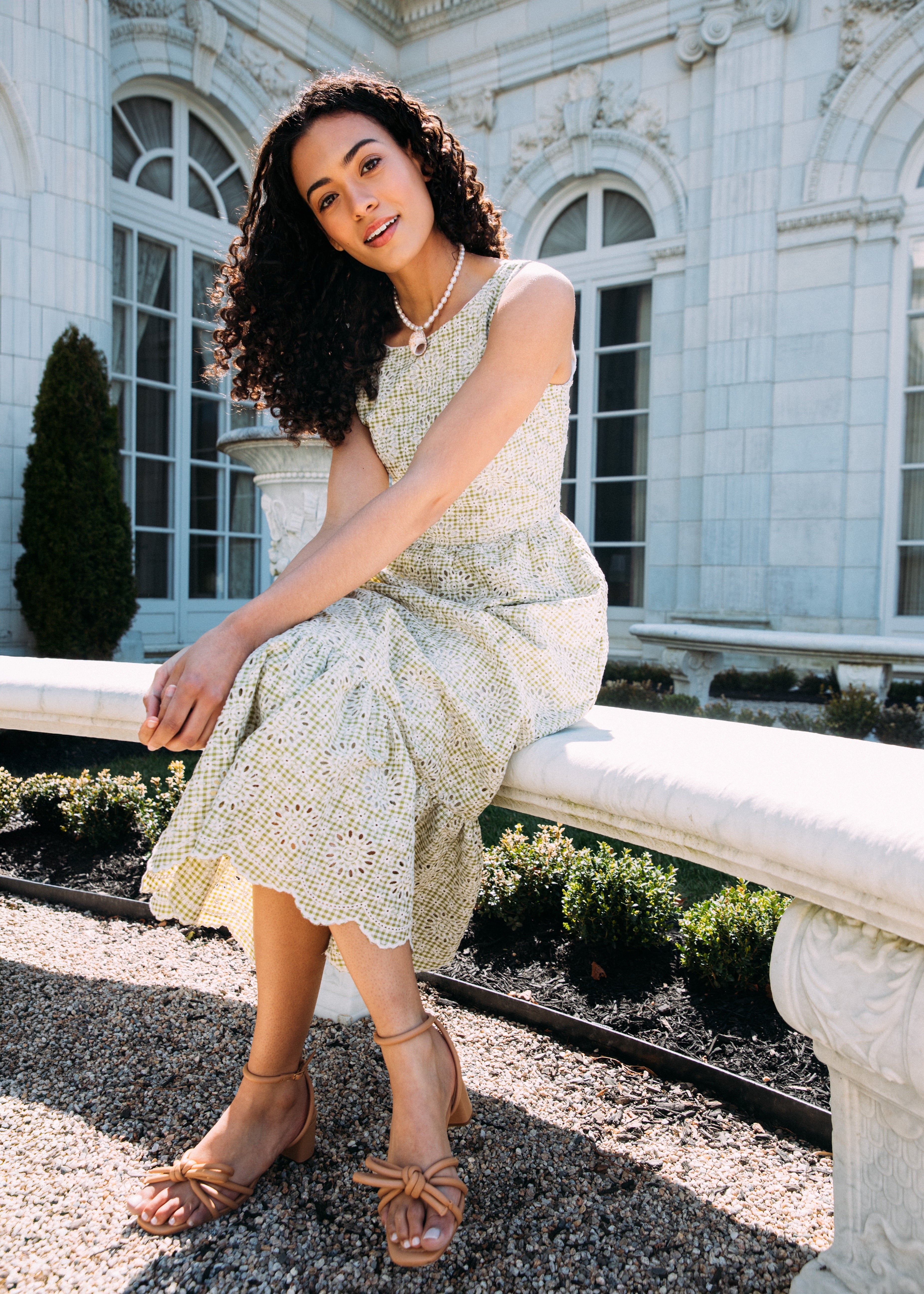 Garden Lattice Eyelet Dress