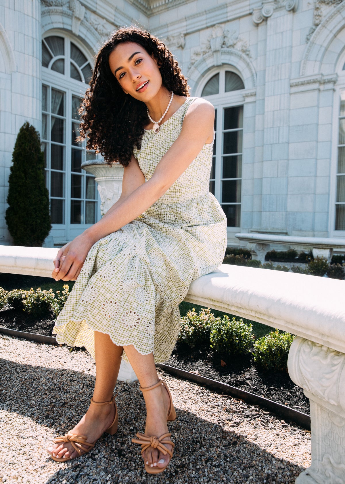 Garden Lattice Eyelet Dress