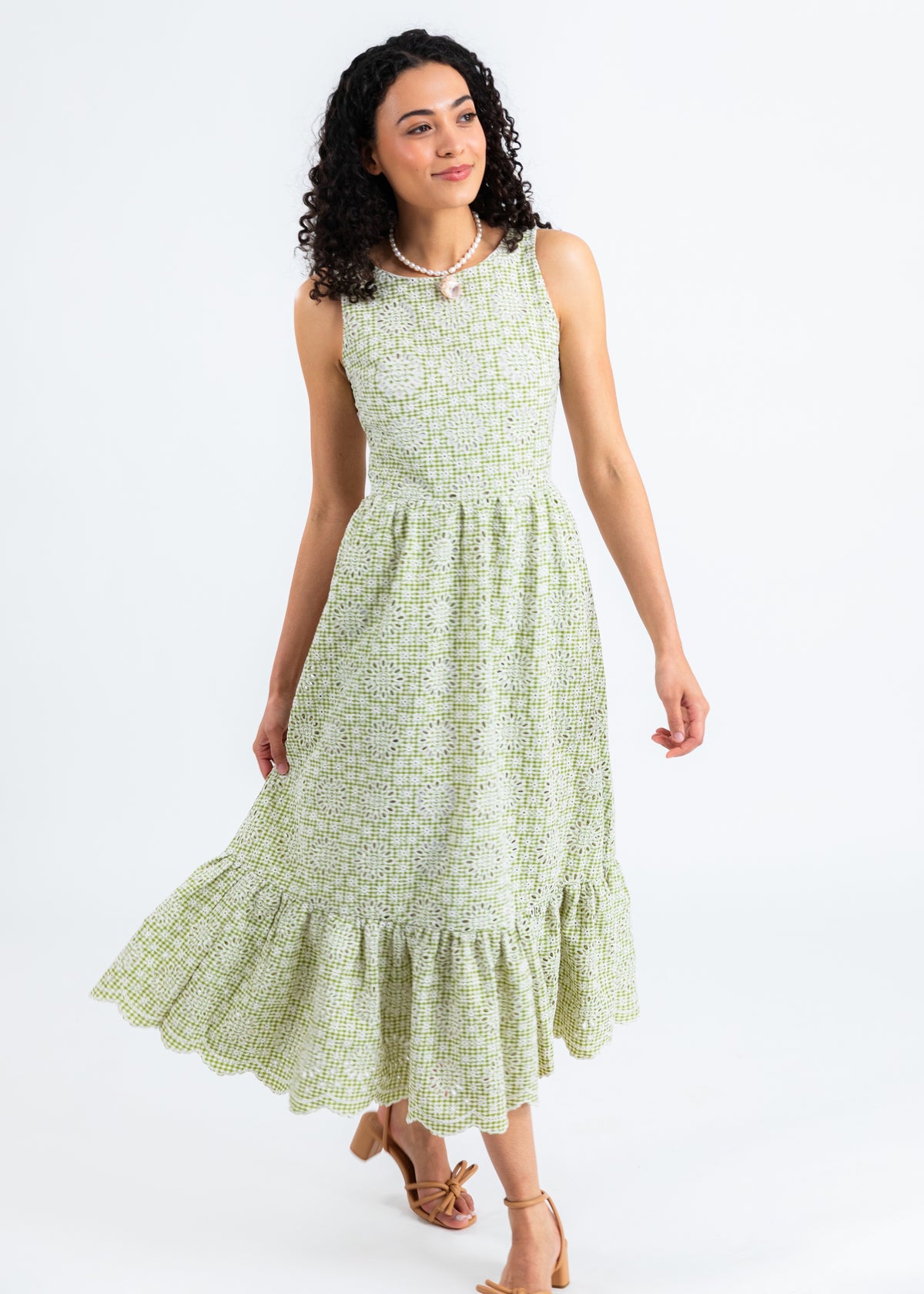 Garden Lattice Eyelet Dress