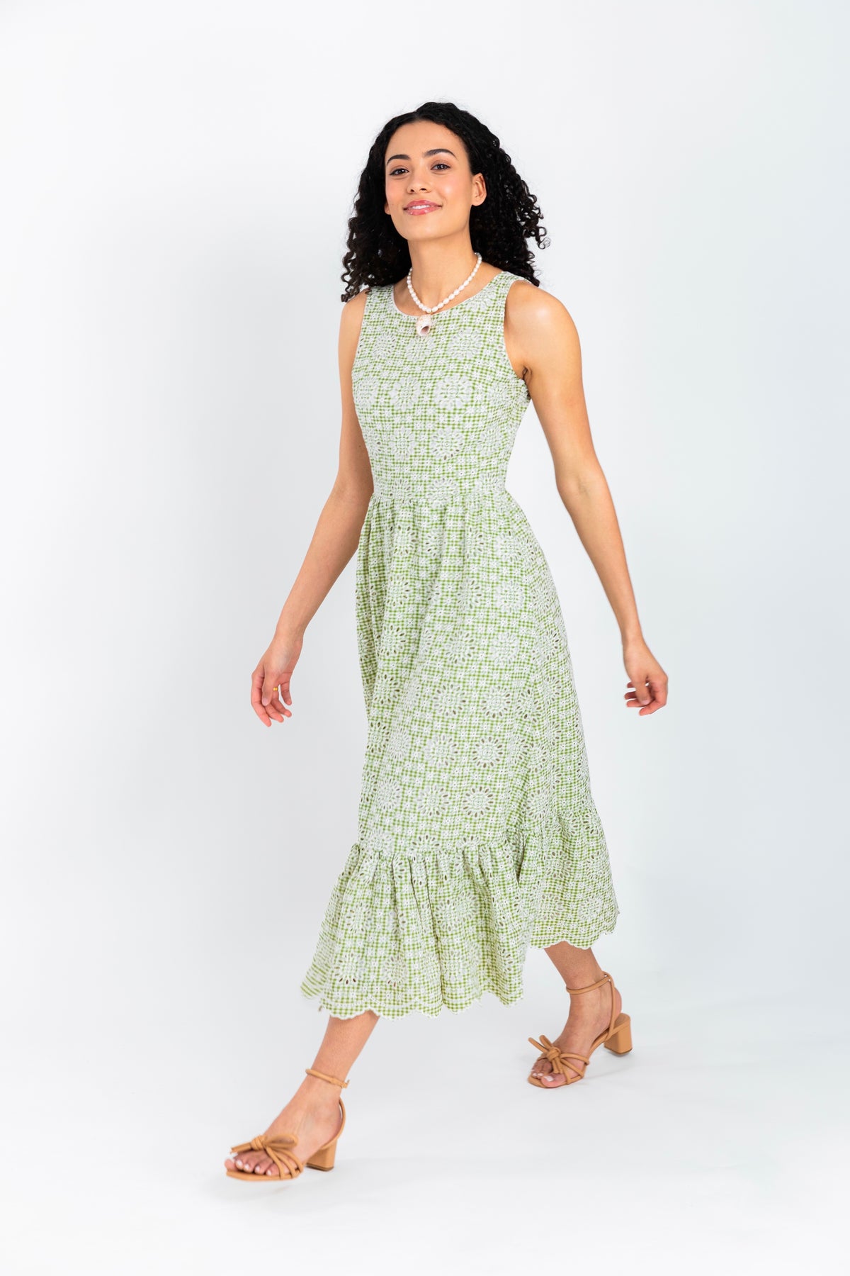 Garden Lattice Eyelet Dress