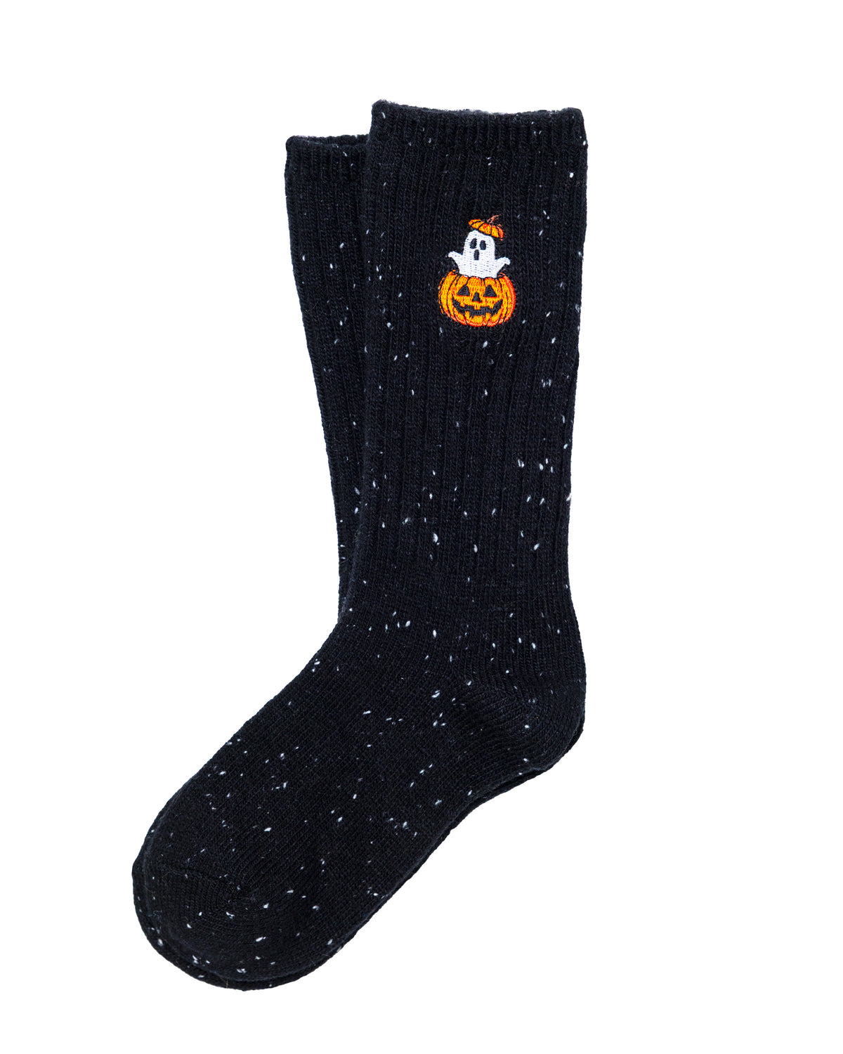 Ghostly Pumpkin Donegal Socks