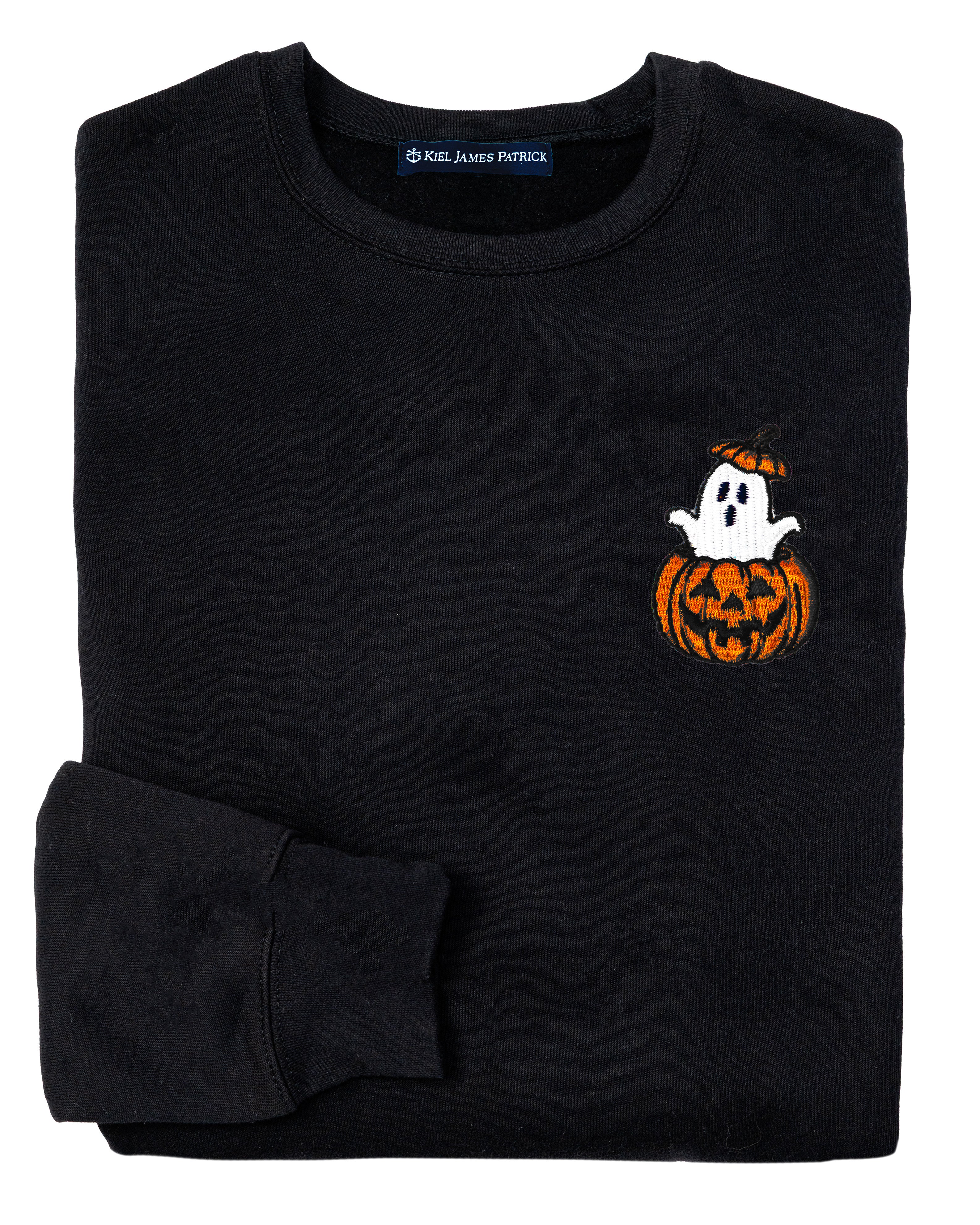 Ghostly Pumpkin Sweatshirt in Black