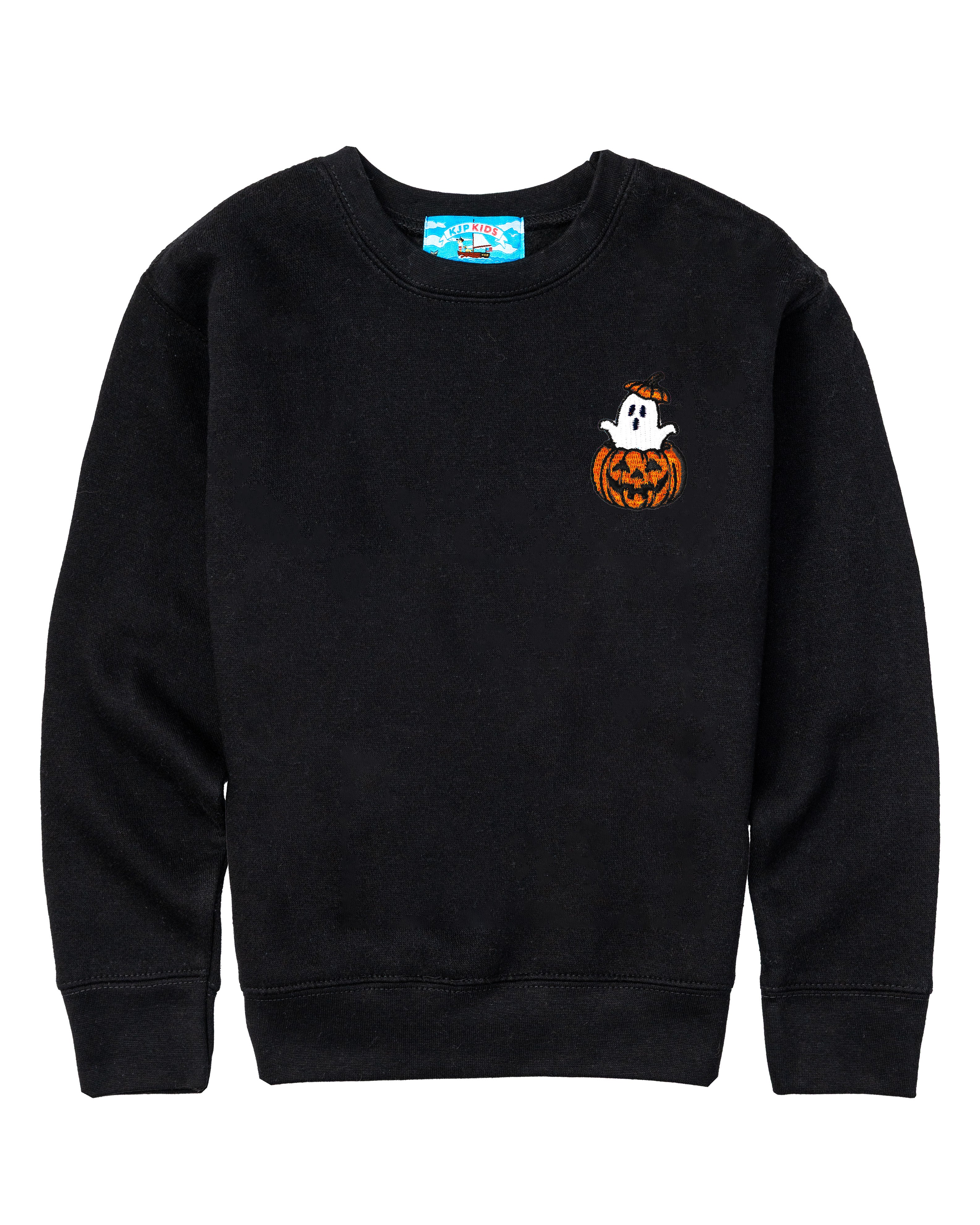Ghostly Pumpkin Sweatshirt in Black