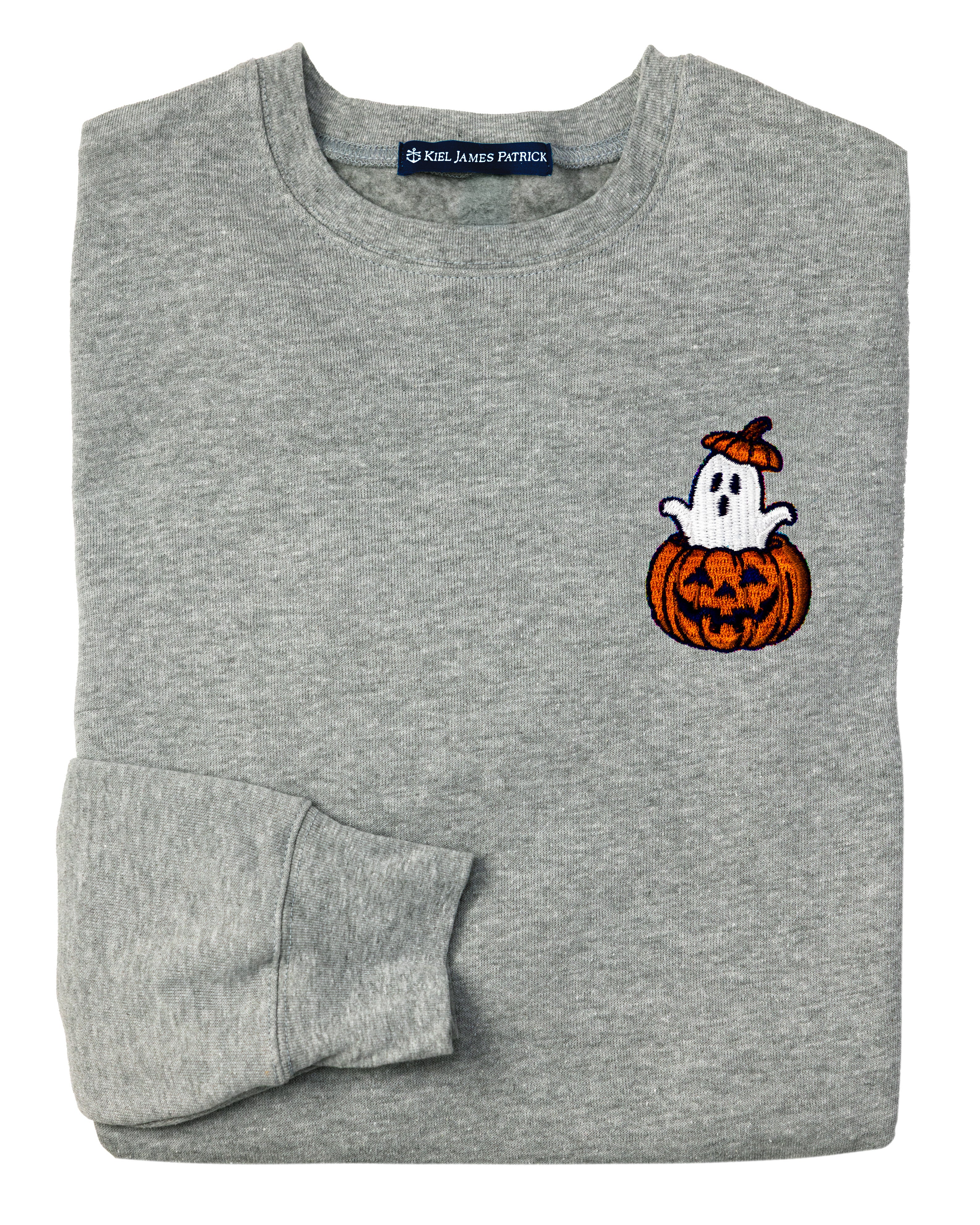 Ghostly Pumpkin Sweatshirt in Grey