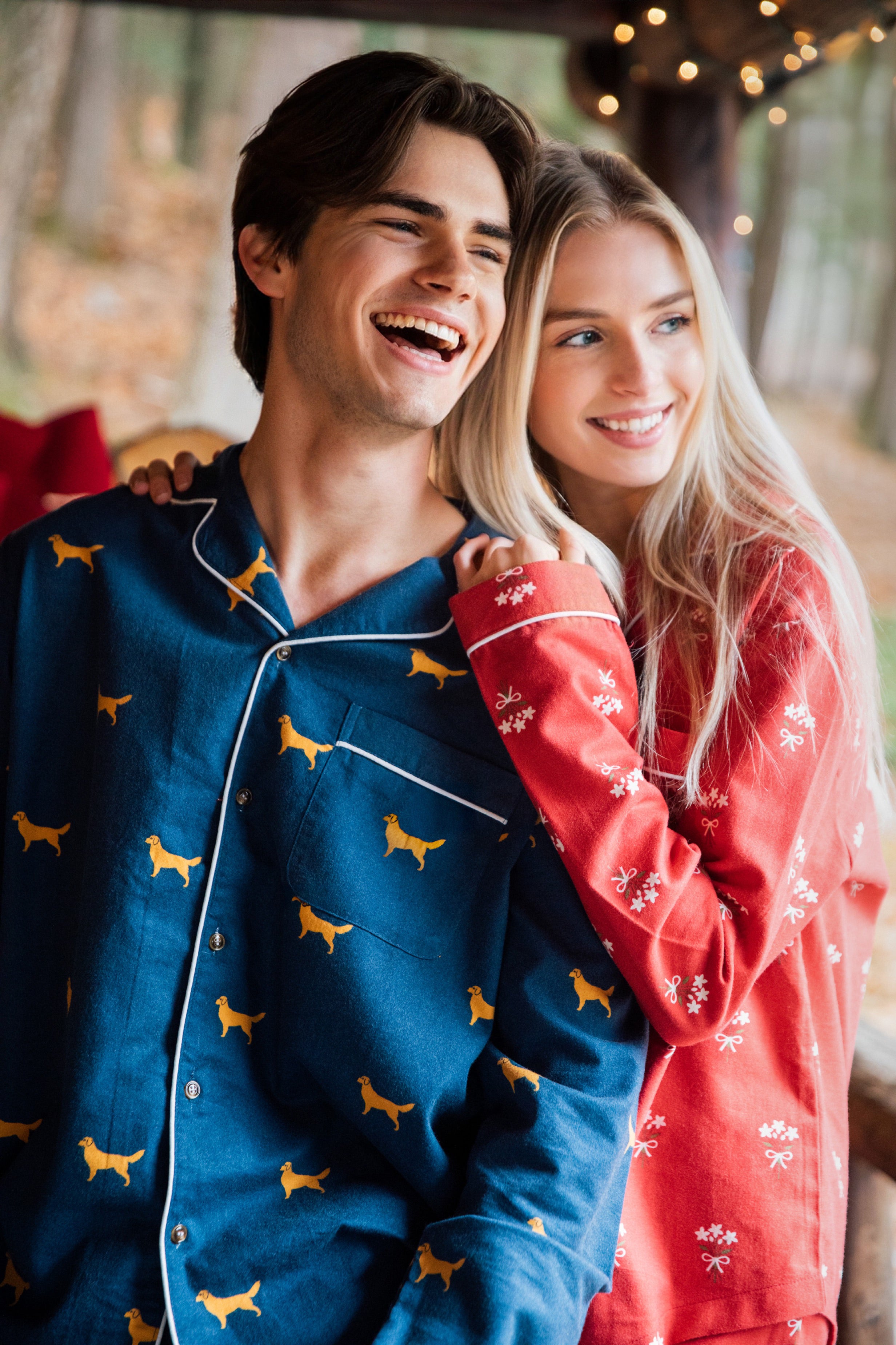 Golden Retriever Men's Flannel Pajama Set