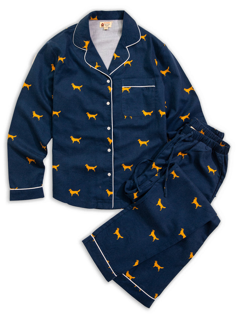 Golden Retriever Women's Flannel Pajama Set