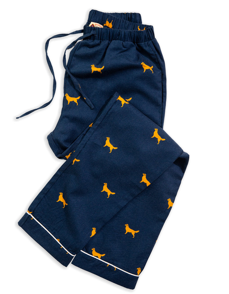 Golden Retriever Women's Flannel Pajama Set