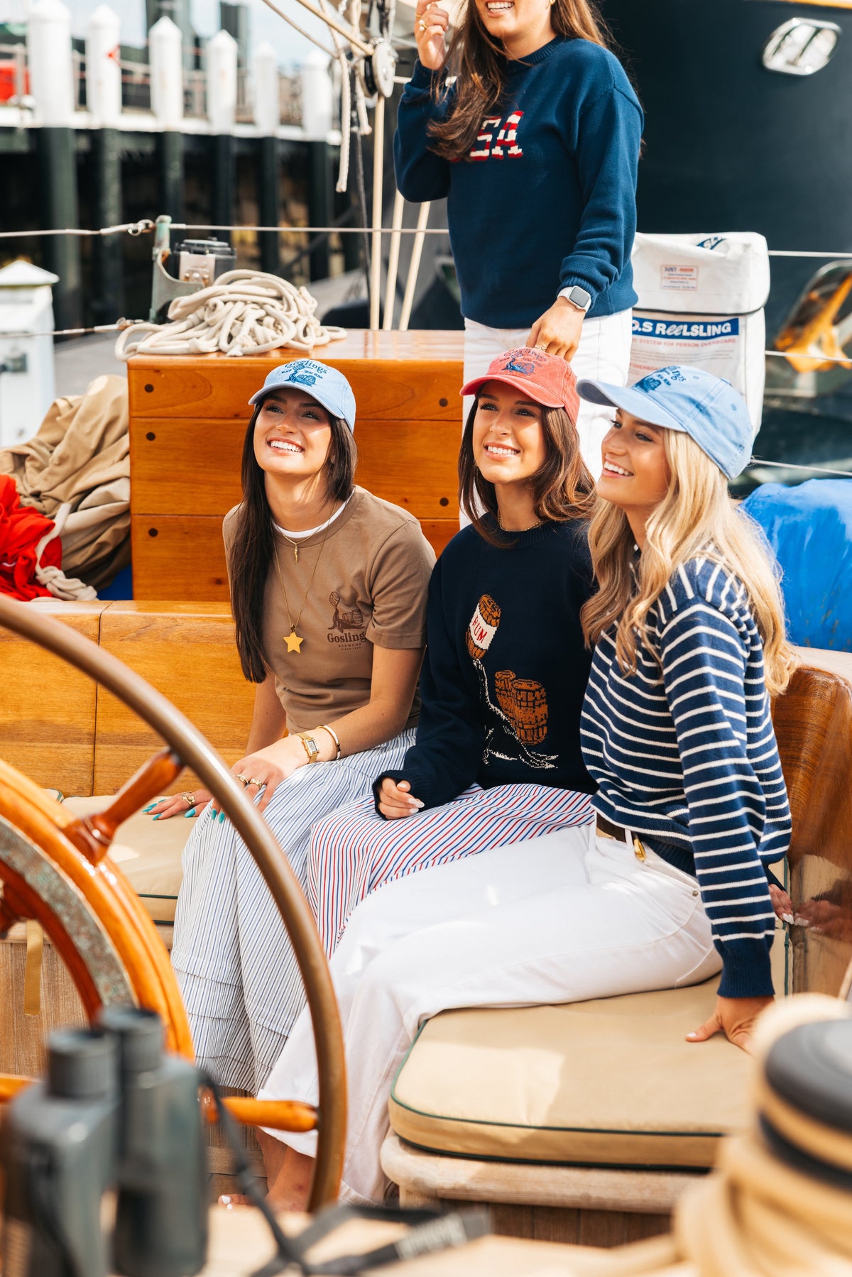 Goslings x KJP Black Seal Rum Hat in Light Blue