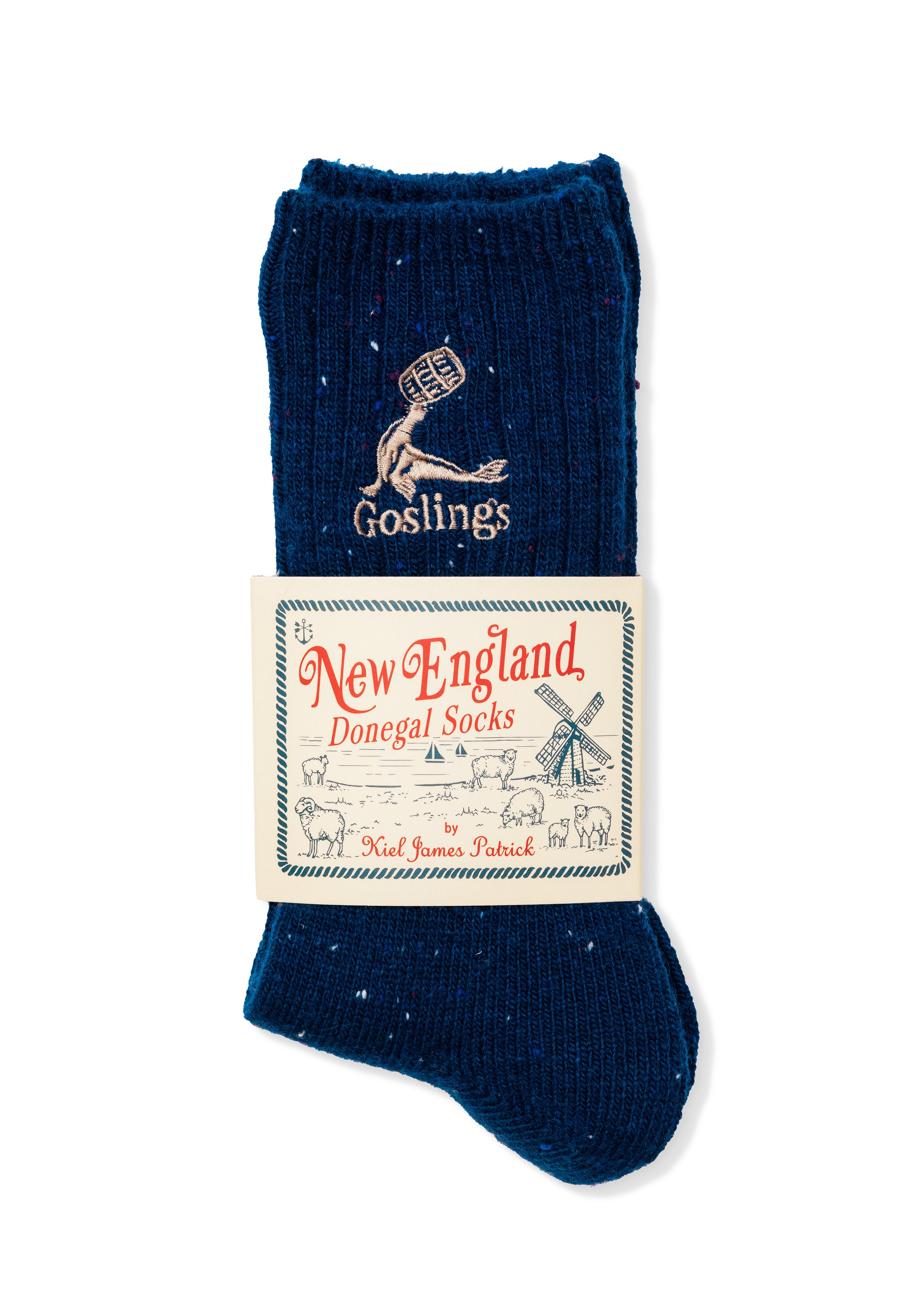 Goslings x KJP Donegal Socks in Navy