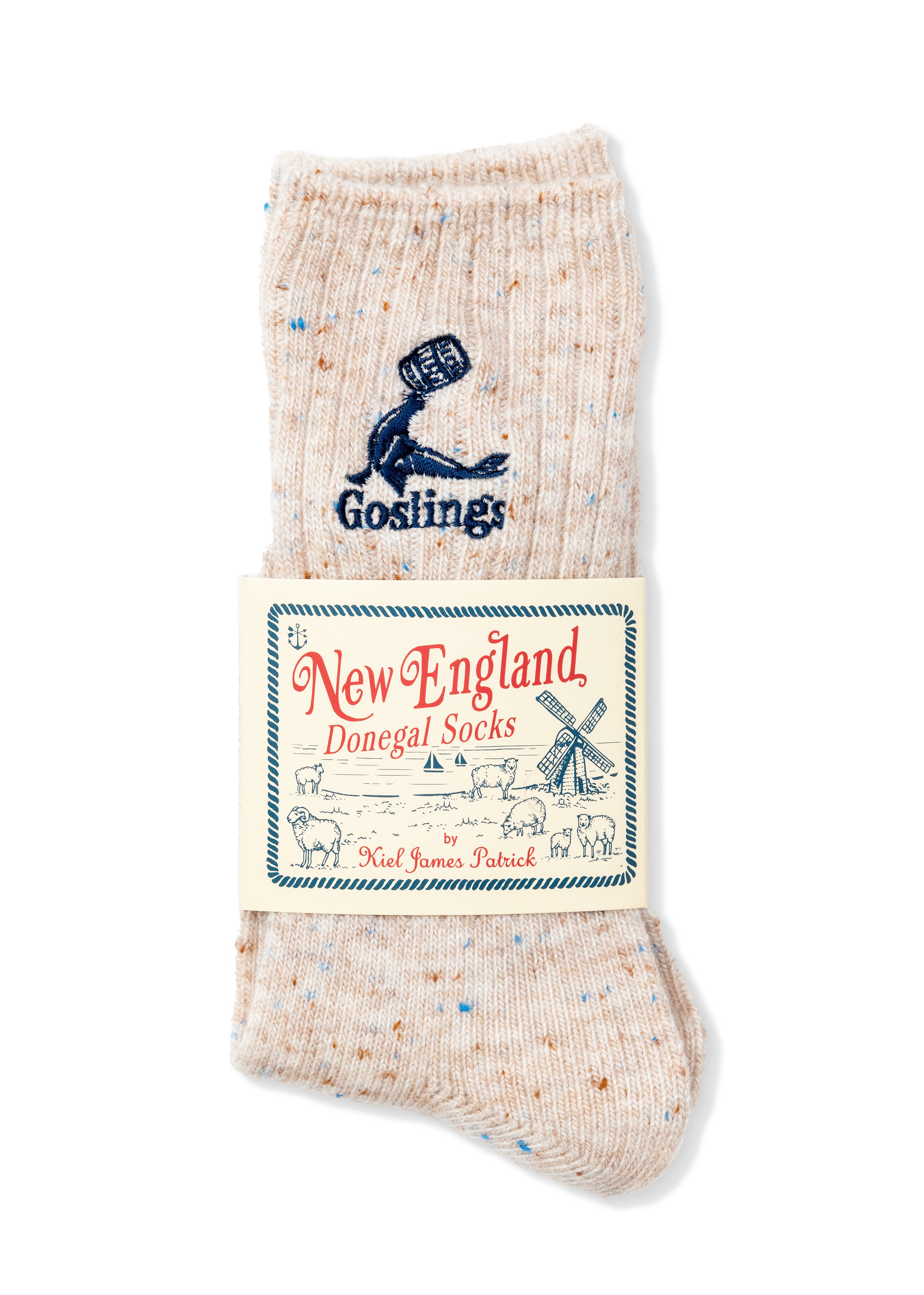 Goslings x KJP Donegal Socks in Tan