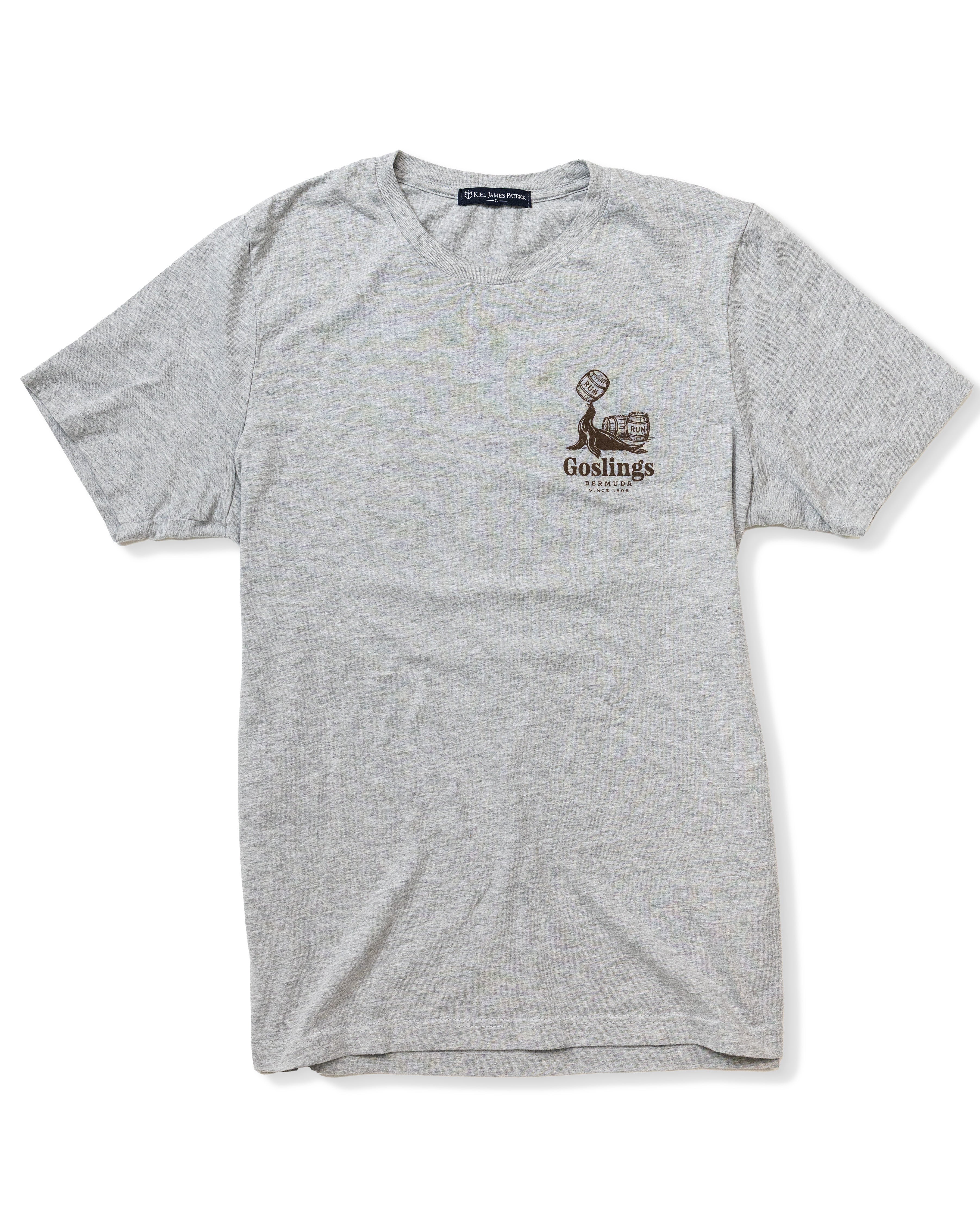 Goslings x KJP Black Seal Rum T-Shirt in Grey