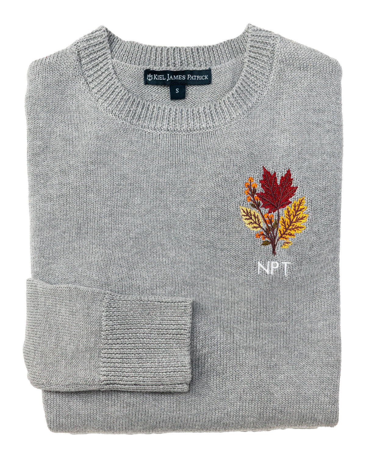 Harvest Leaves Embroidered Monogram Sweater - Women's