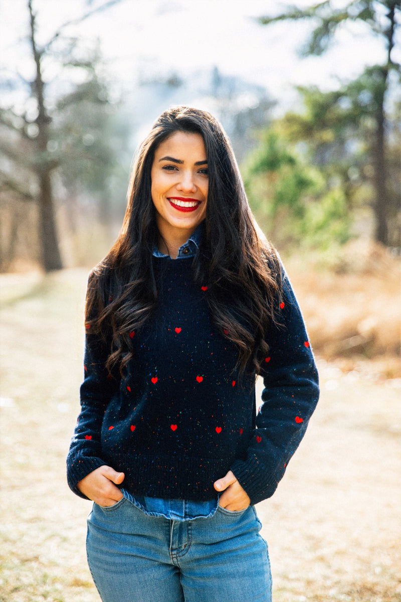 Heart Donegal Sweater