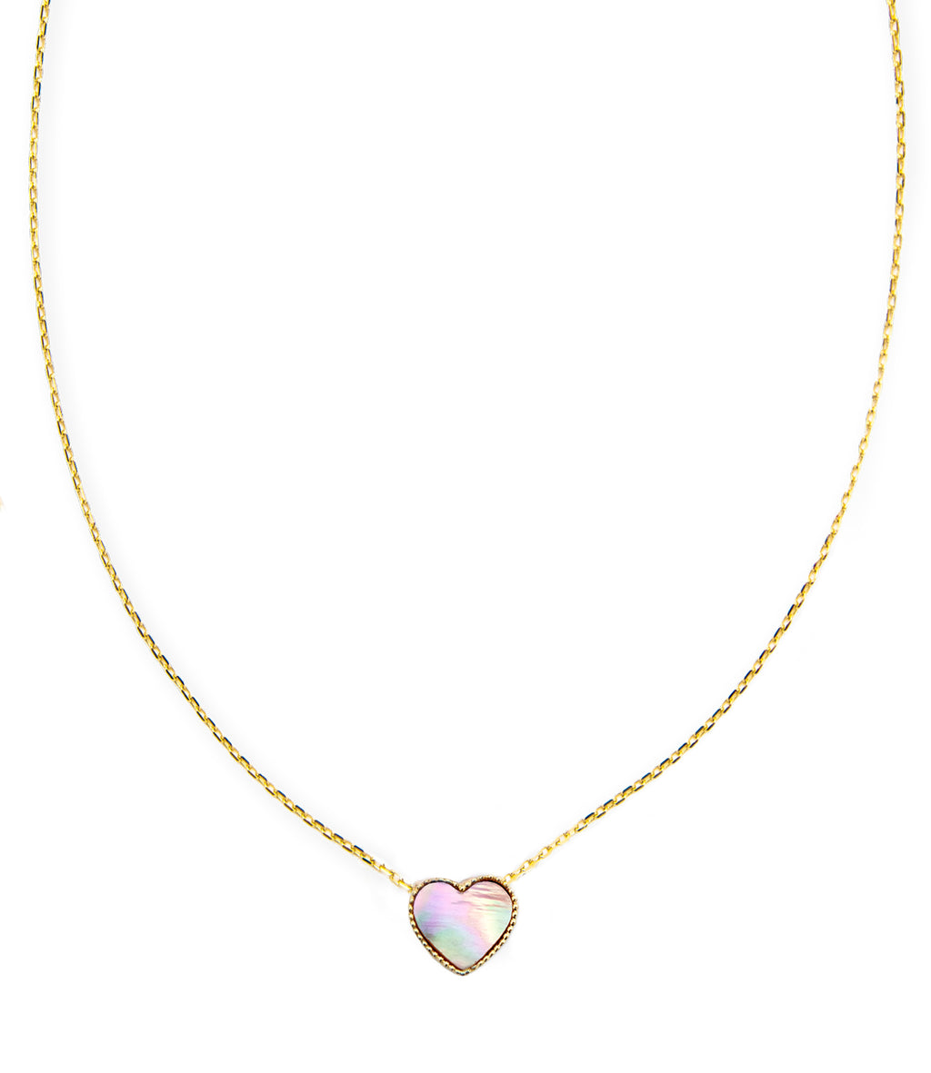 KJP Heart of the Sea Gold Necklace with Mother of Pearl Heart