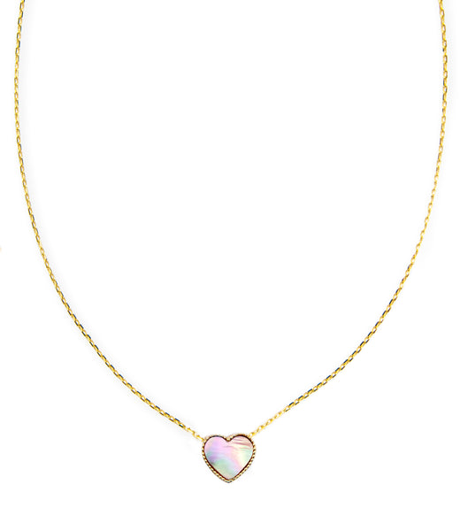 KJP Heart of the Sea Gold Necklace with Mother of Pearl Heart