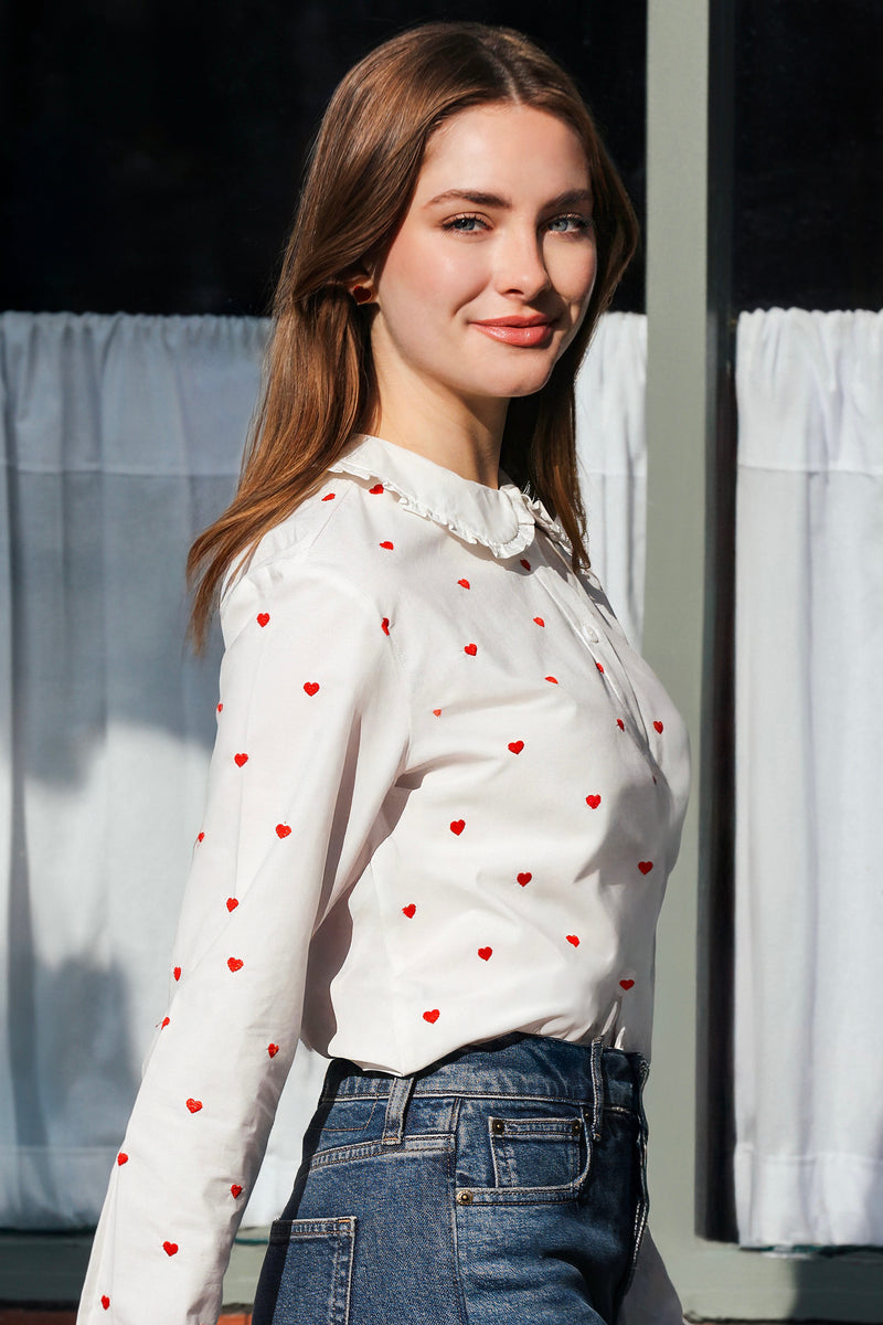 Heirloom Embroidered Heart Blouse – Kiel James Patrick