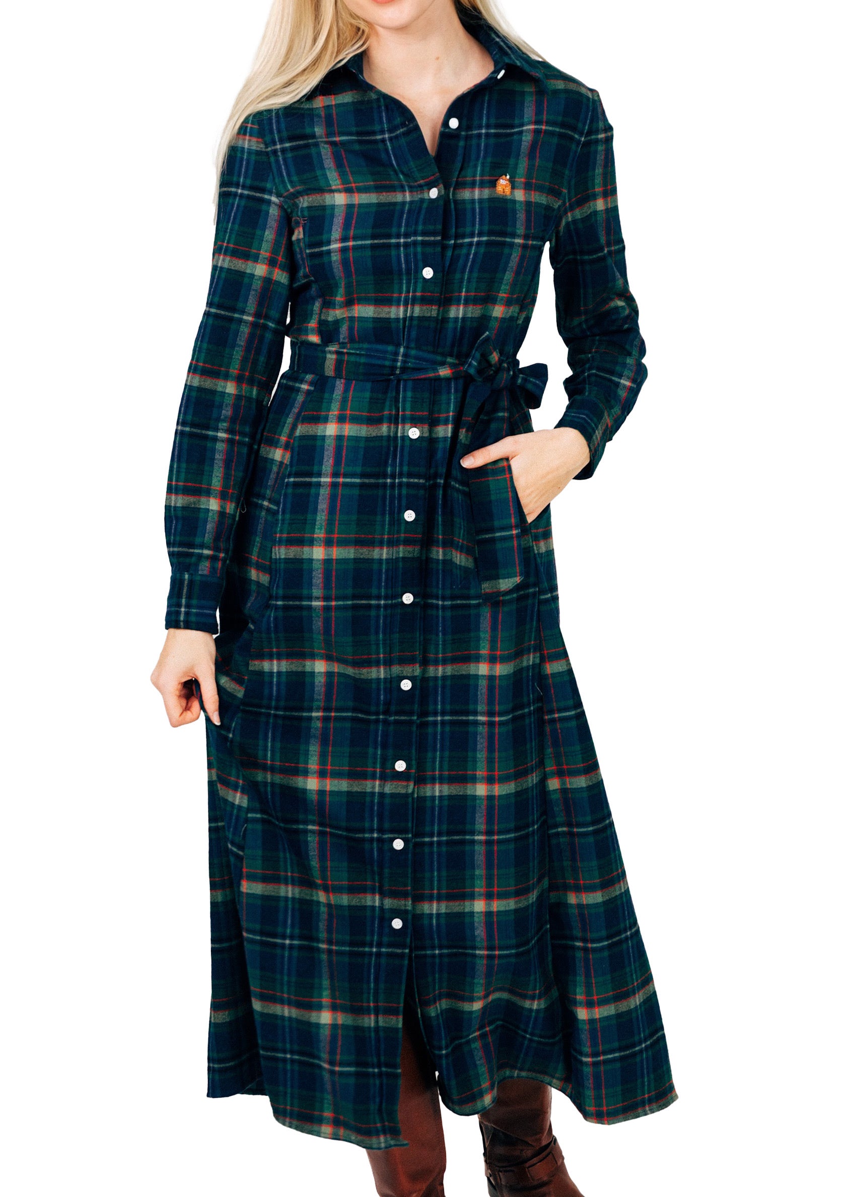 Highland Harvest Flannel Maxi Dress