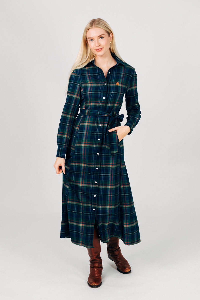 Highland Harvest Flannel Maxi Dress