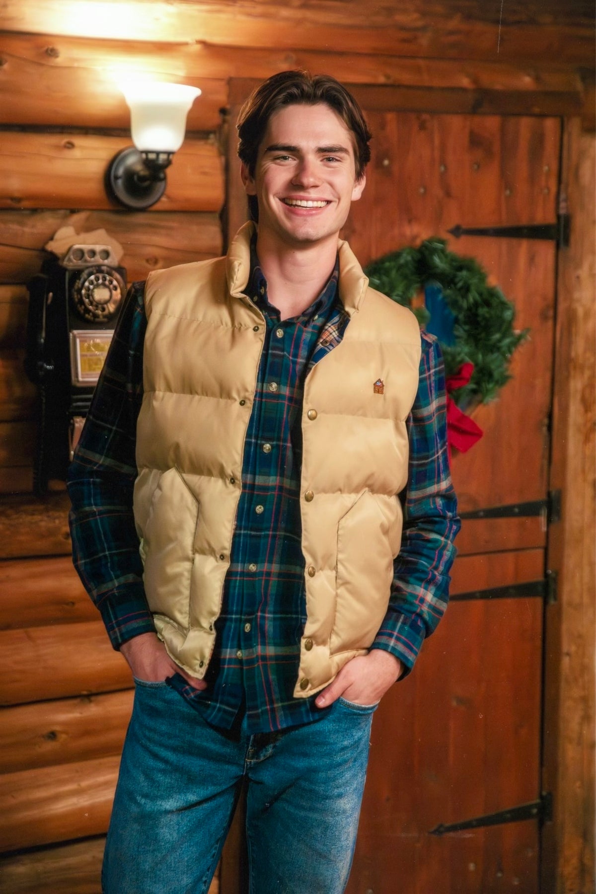 KJP Cozy Cabin Flannel Lined Insulated Puffer Vest in Tan – Kiel