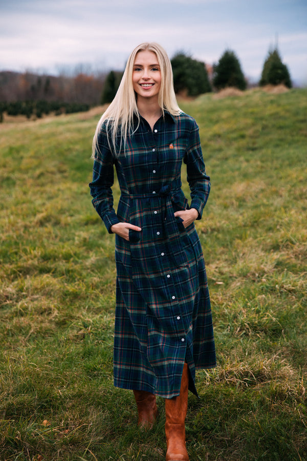 Highland Harvest Flannel Maxi Dress