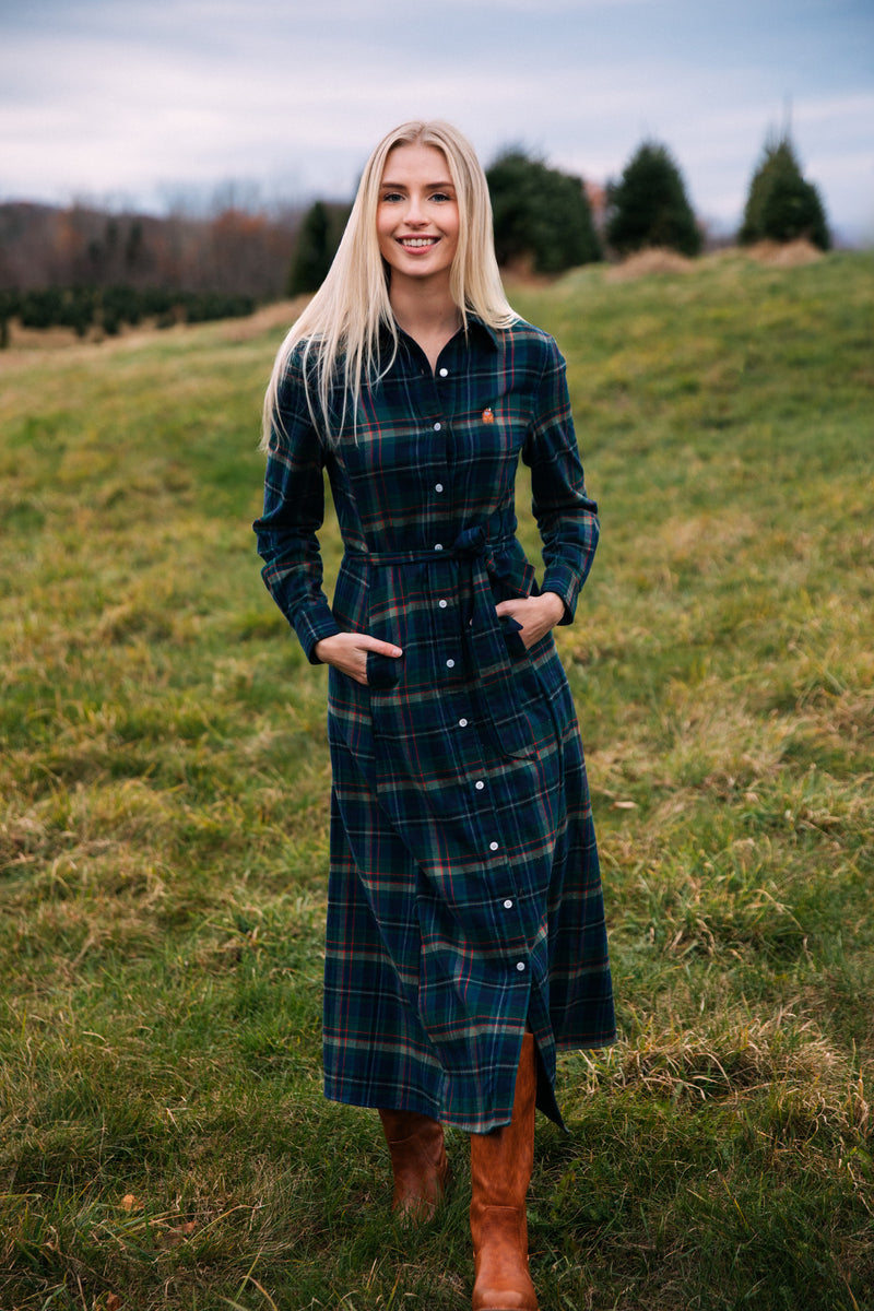 Highland Harvest Flannel Maxi Dress