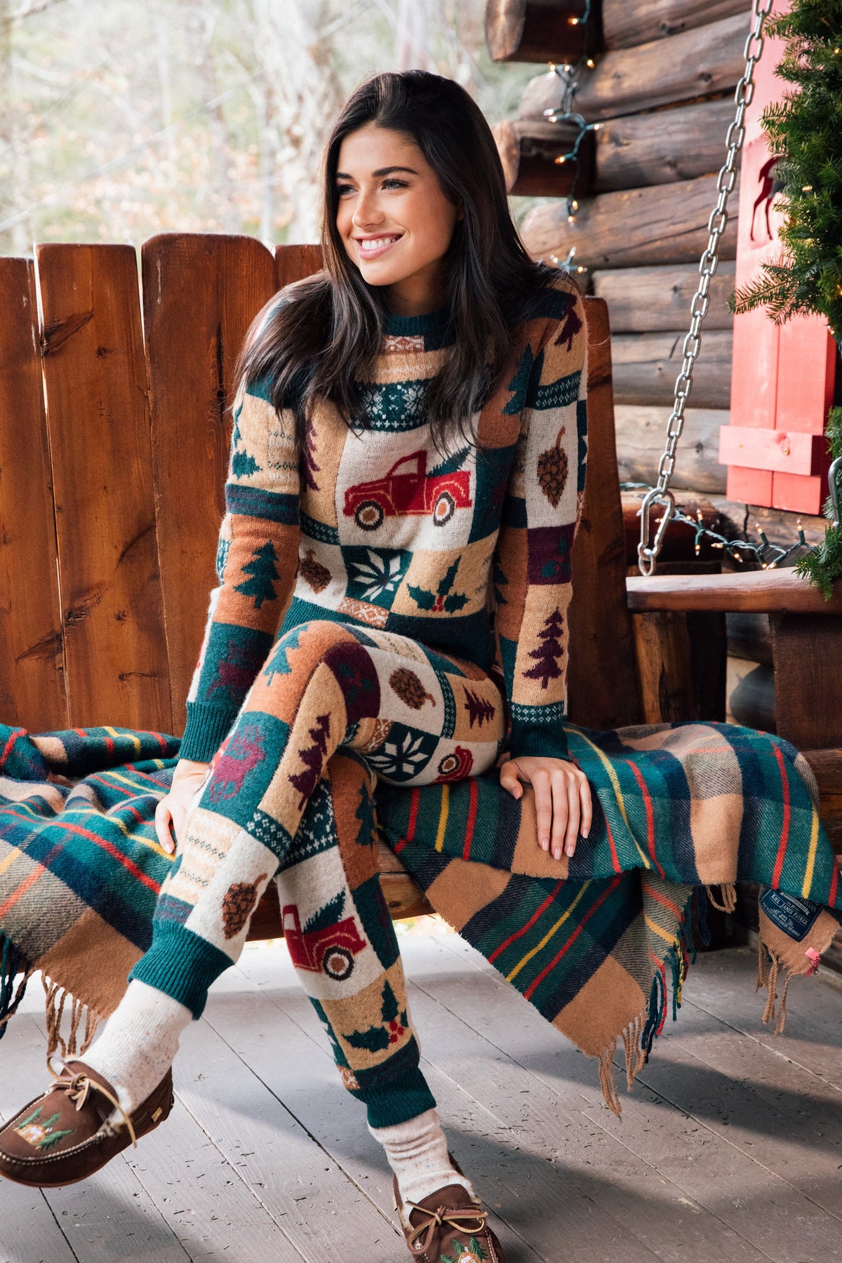 Holiday Truck Patchwork Sweater