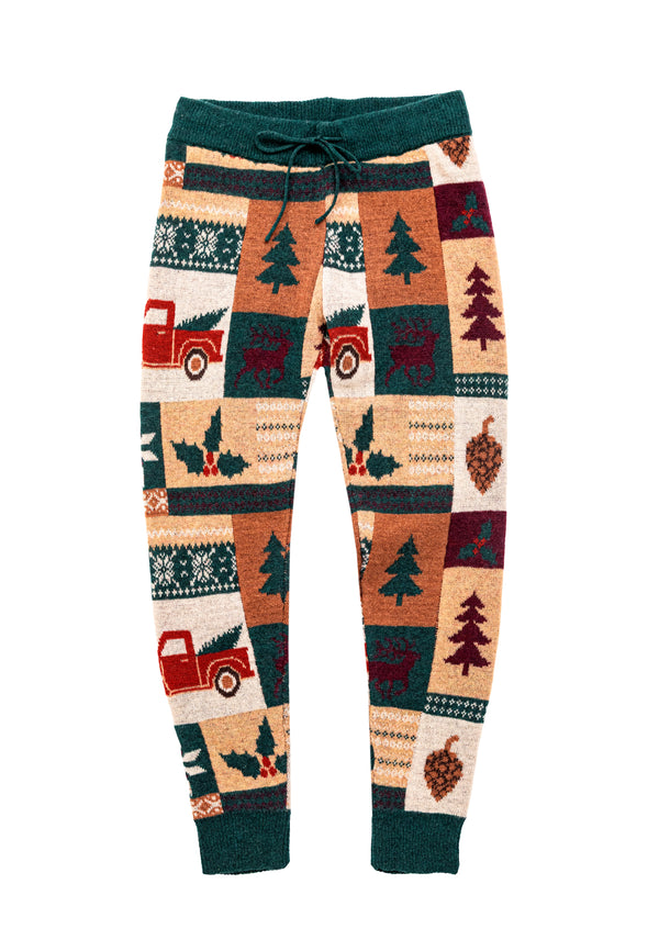 Holiday Truck Patchwork Joggers