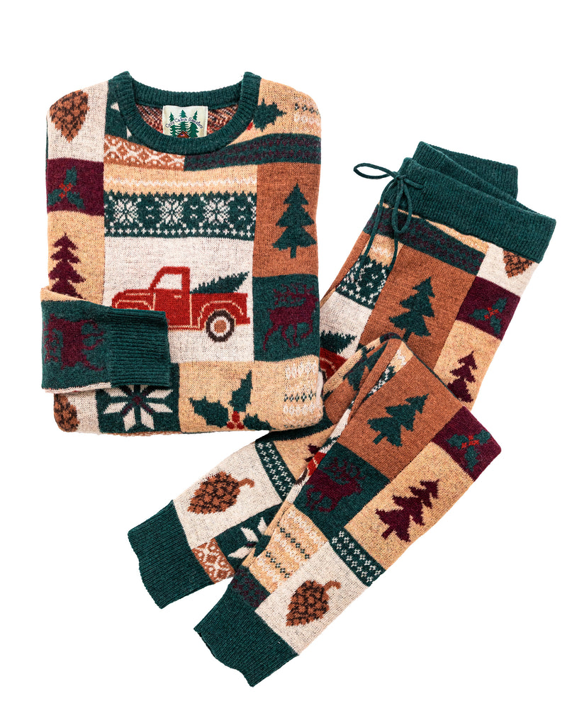 Holiday Truck Patchwork Joggers