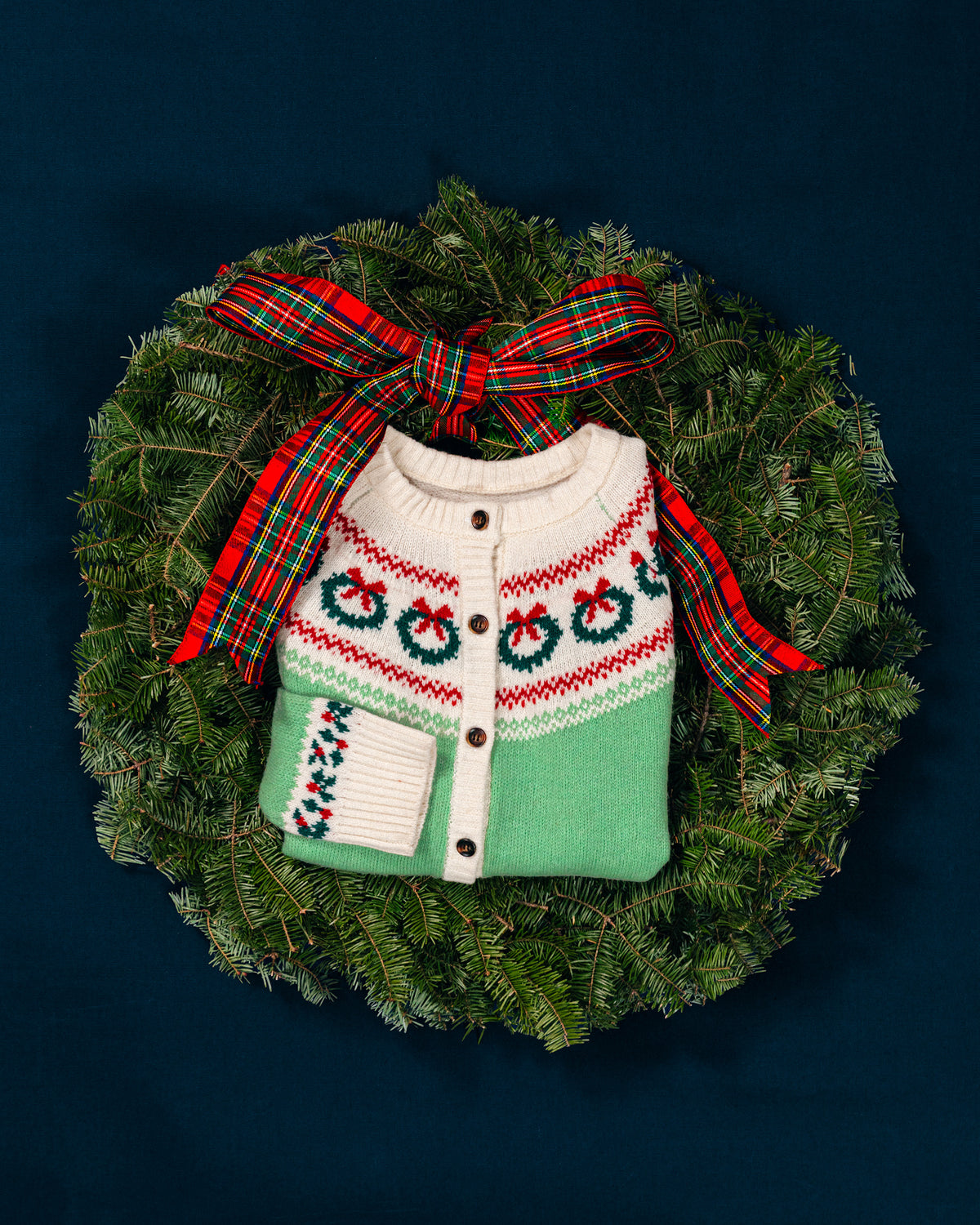 Hollyberry Wreath Cardigan