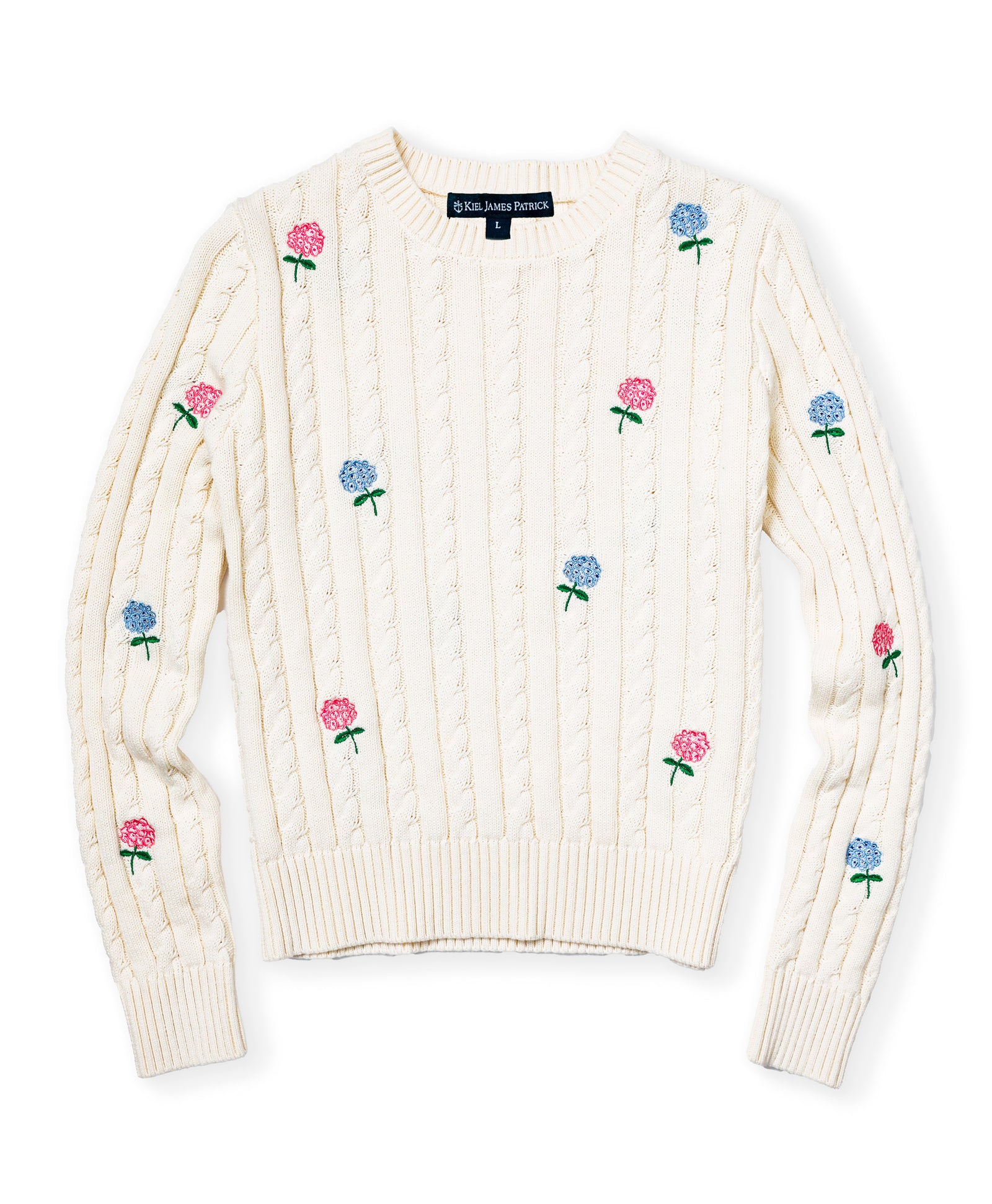 アパルトモン Twins Florence oversized knit KJP_Hydrangea_Embroidered_Cabl