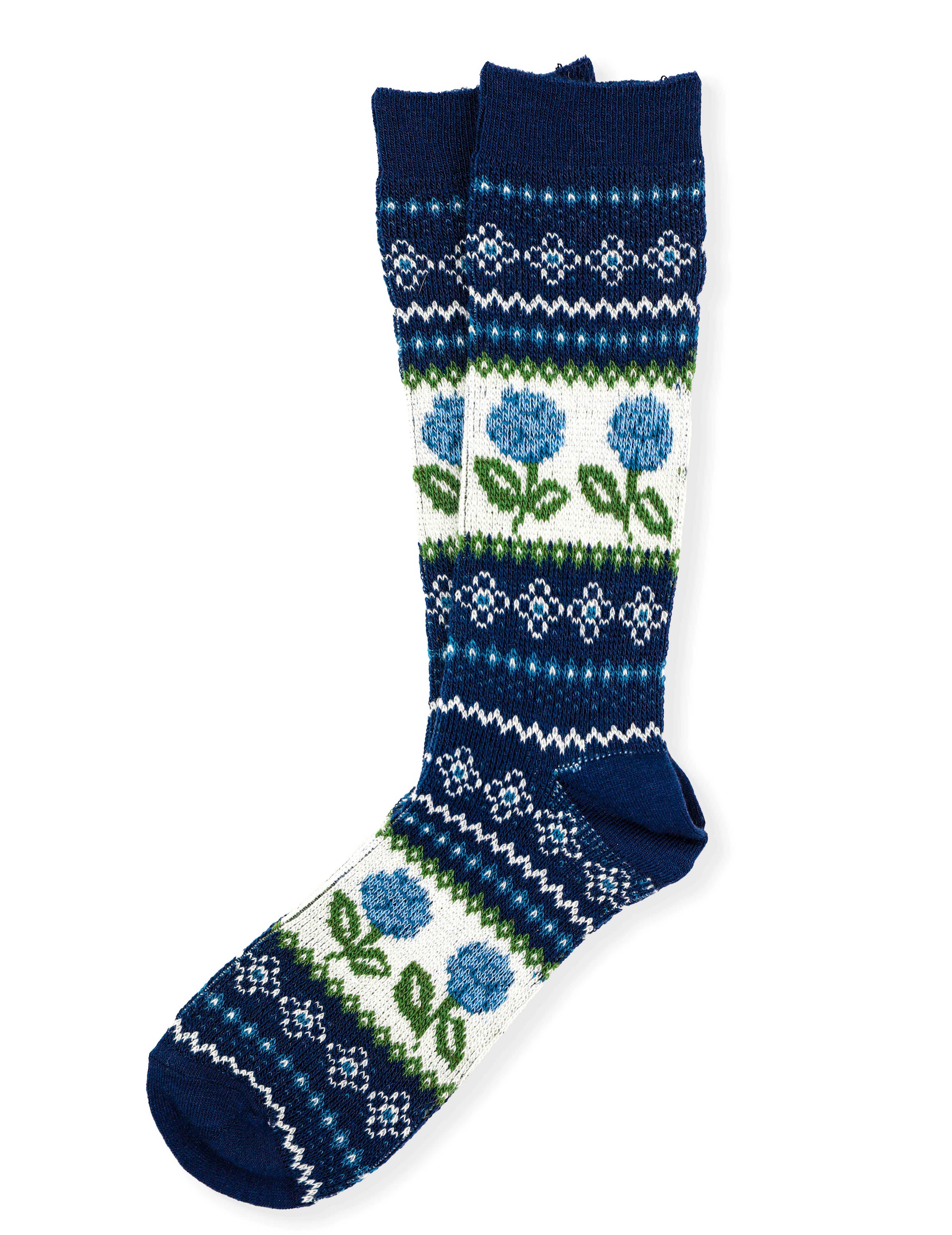 Hydrangea Fair Isle Socks