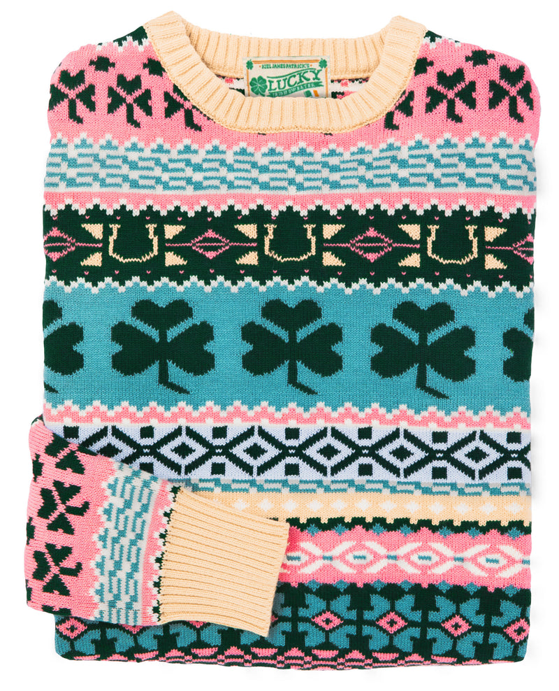 KJP Women's Irish Country Fair Isle Crewneck Sweater – Kiel James