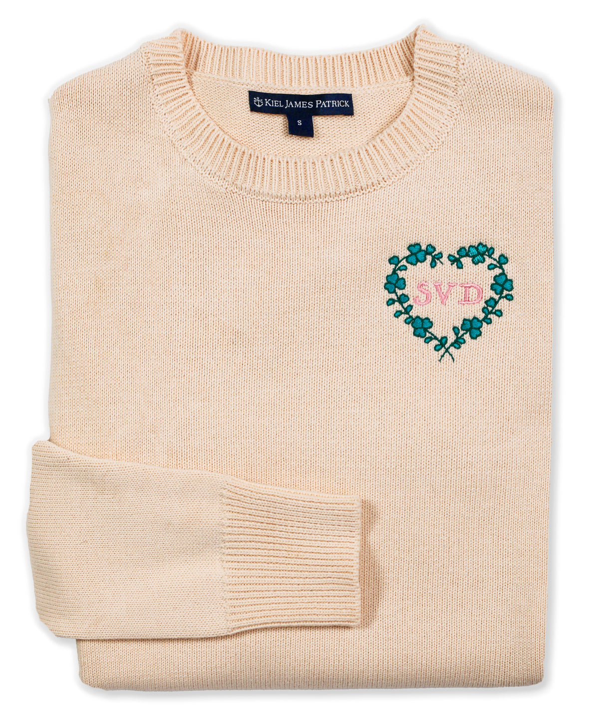 The Irish Heart Embroidered Monogram Sweater