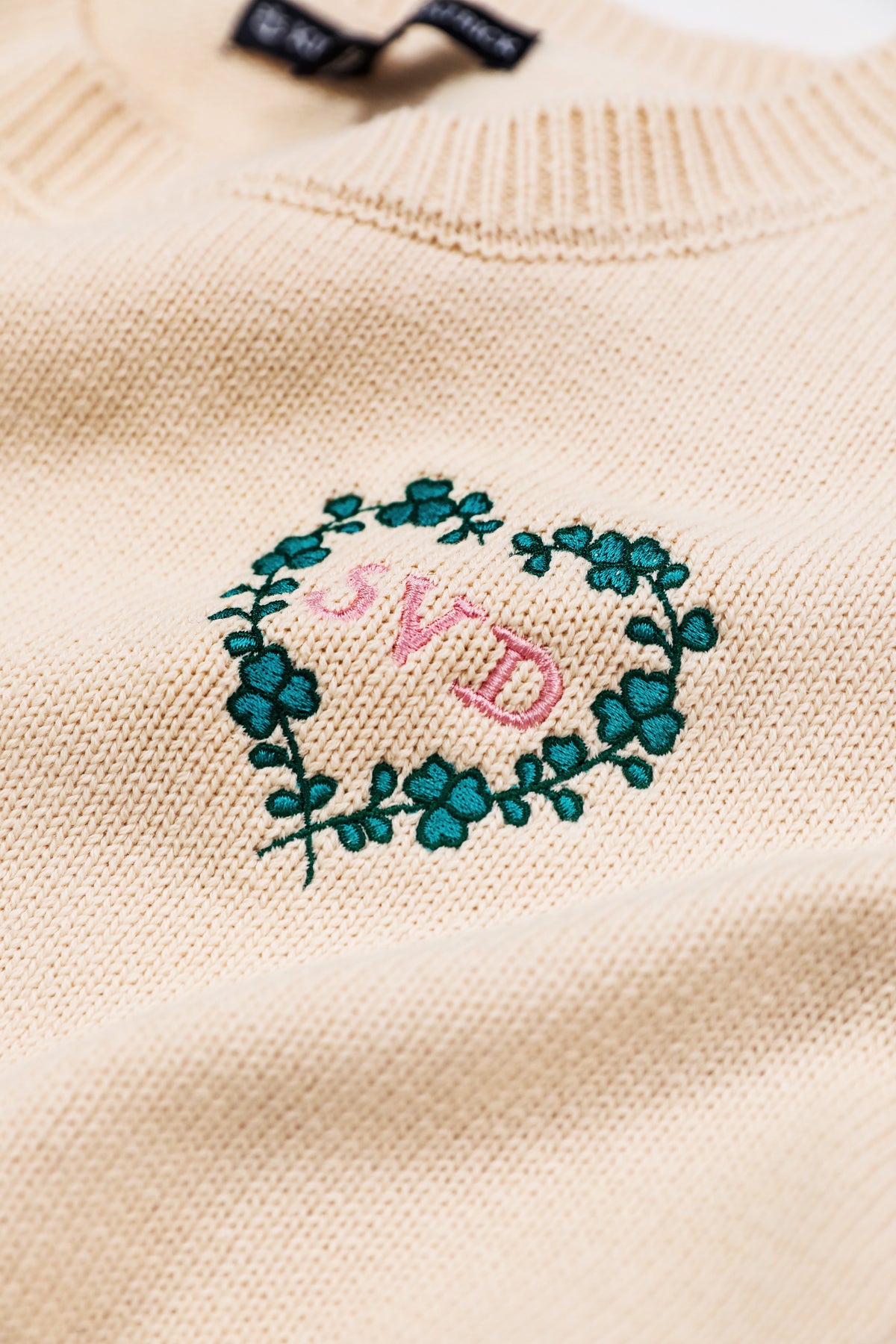 The Irish Heart Embroidered Monogram Sweater
