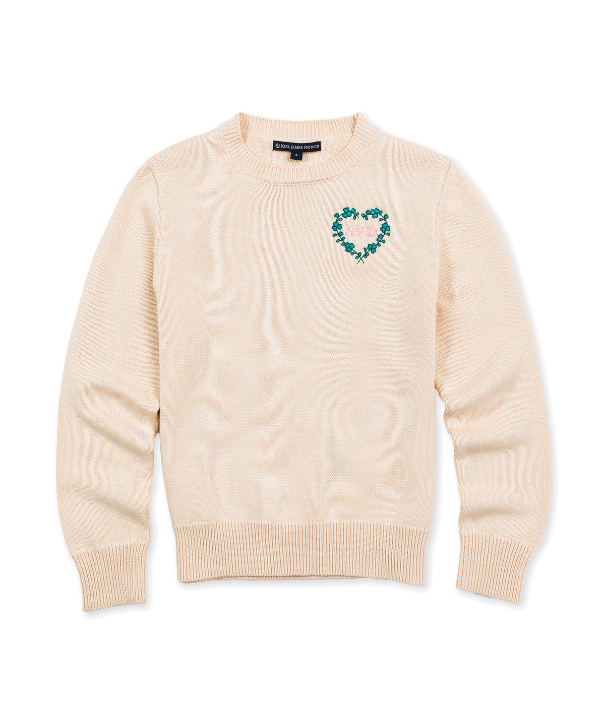 The Irish Heart Embroidered Monogram Sweater