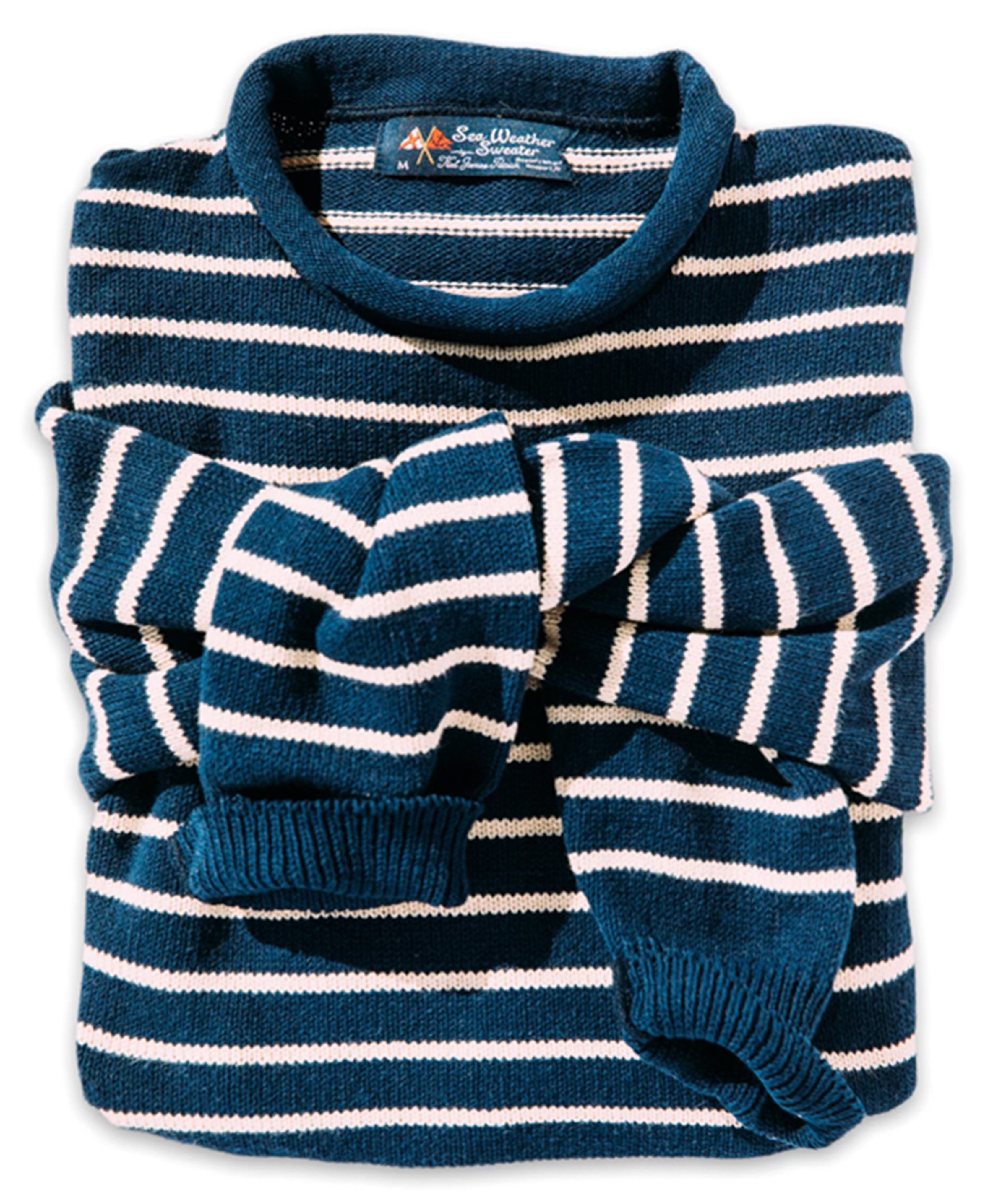 J. Dean Striped Rollneck Sweater