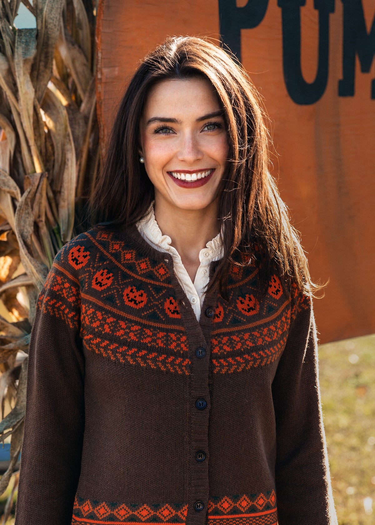 Jack-O-Lantern Cardigan Sweater