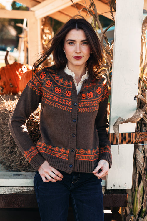 Jack-O-Lantern Cardigan Sweater