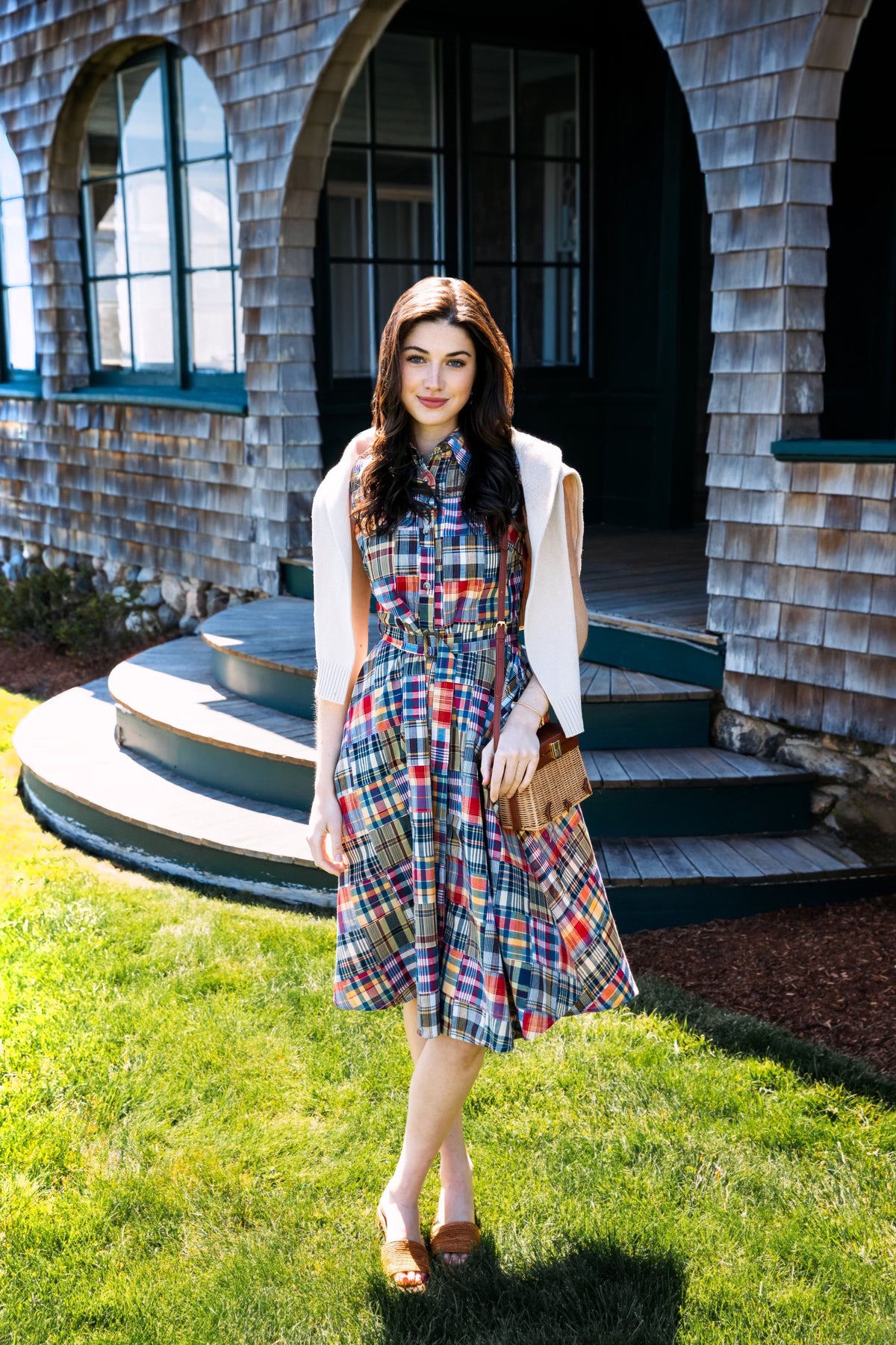 Jacqueline Patchwork Madras Shirtdress