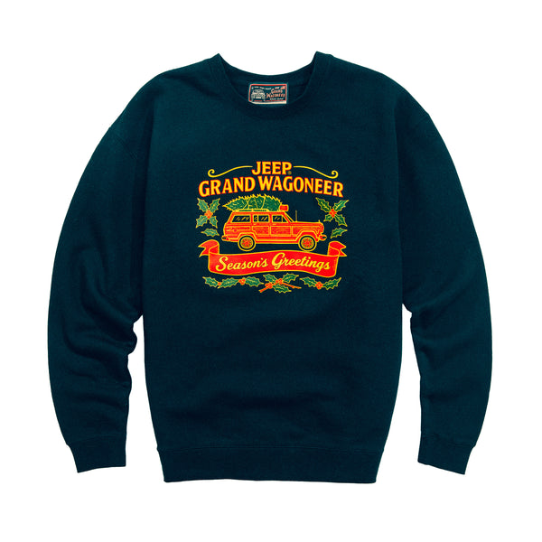 Jeep® x KJP Grand Wagoneer Season's Greetings Sweatshirt in Navy