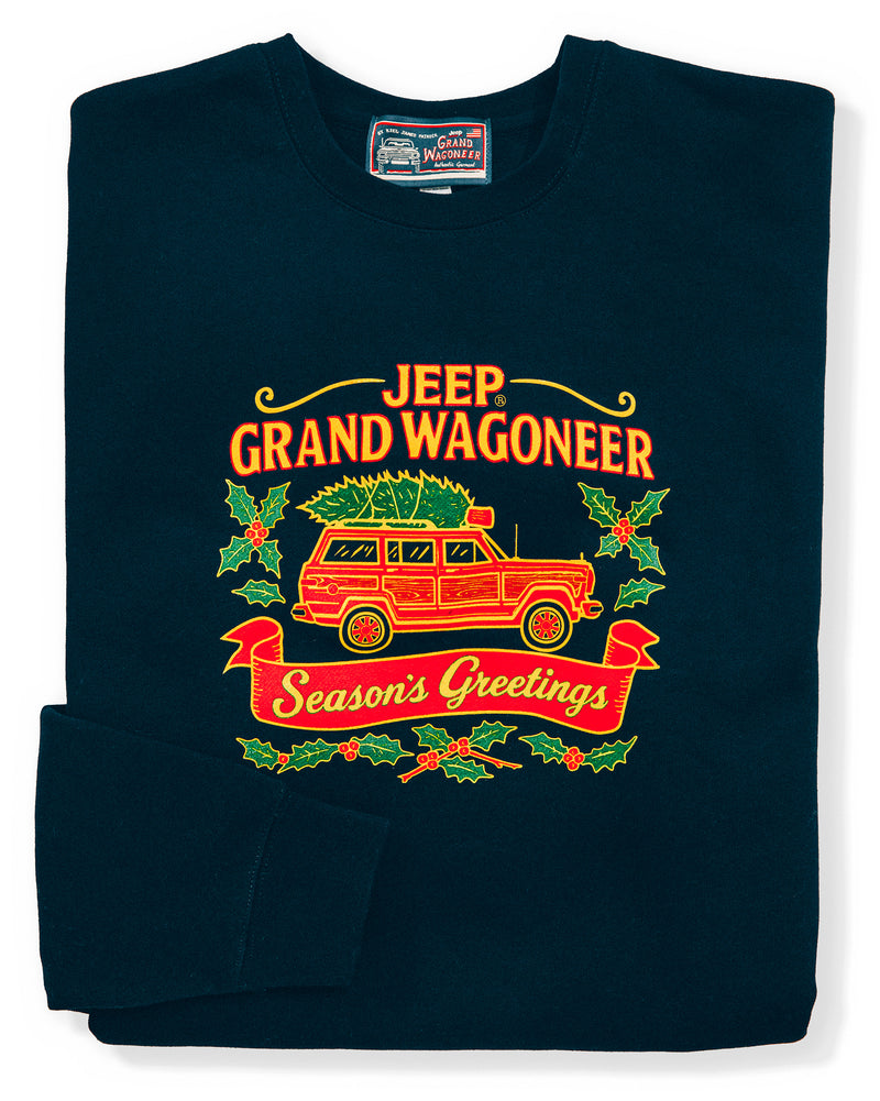Jeep® x KJP Grand Wagoneer Season's Greetings Sweatshirt in Navy