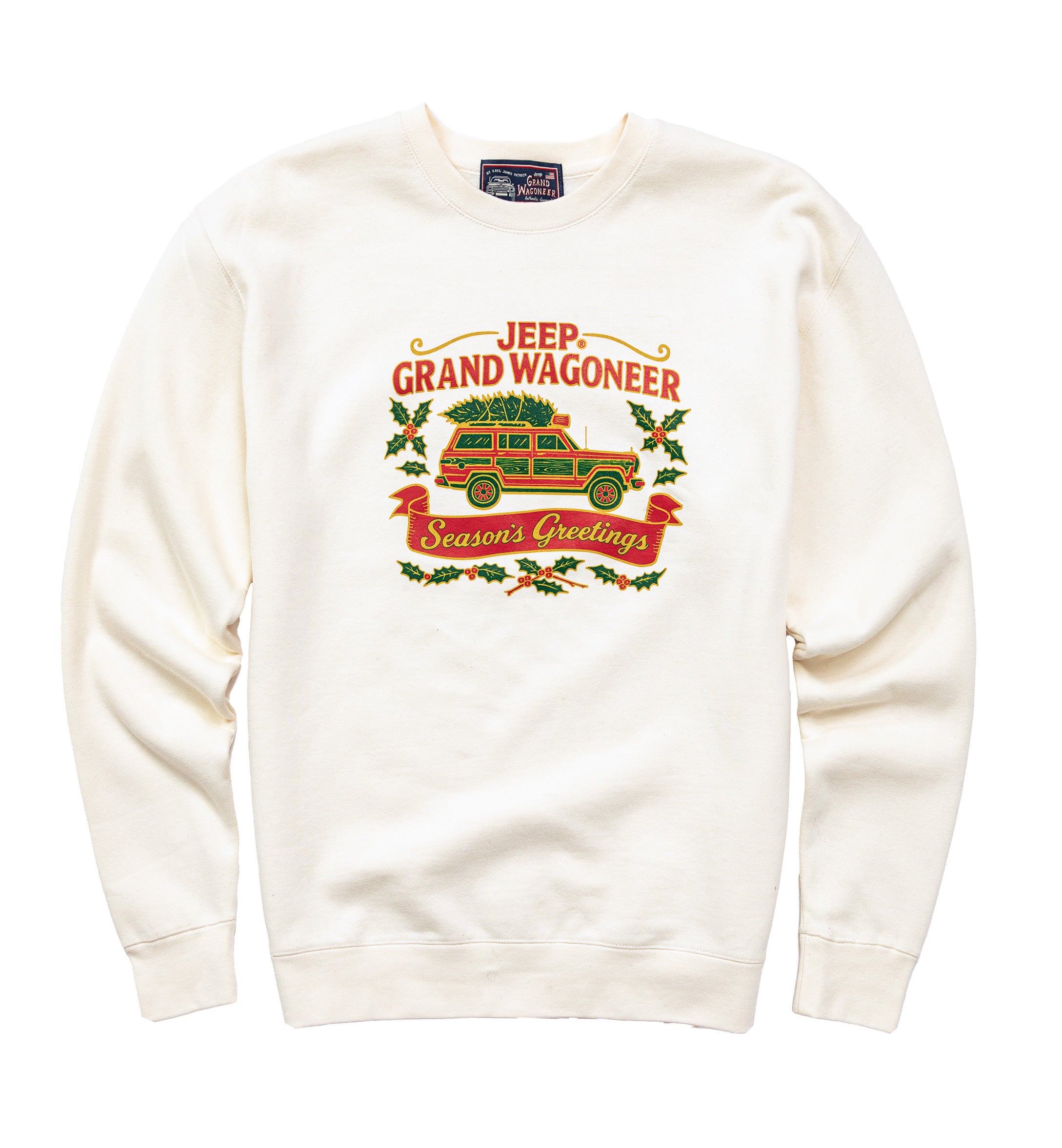 Jeep® x KJP Grand Wagoneer Season's Greetings Sweatshirt in Cream