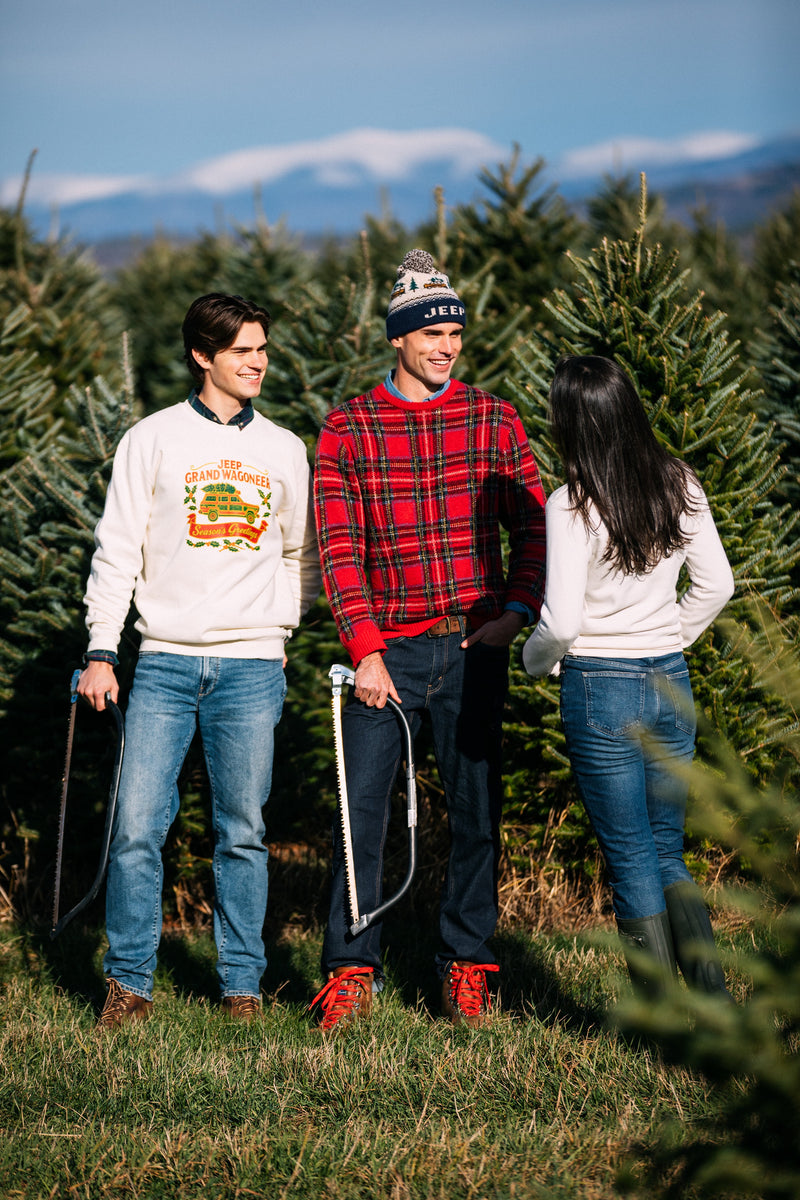 Jeep® x KJP Grand Wagoneer Season's Greetings Sweatshirt in Cream